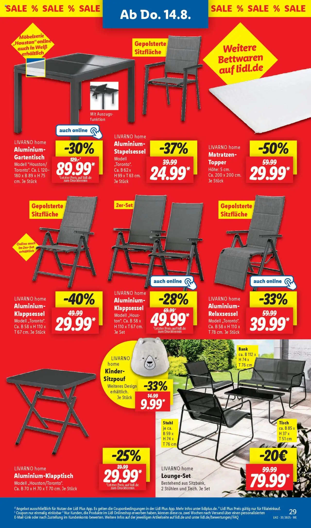 Lidl Prospekt Trier - gültig ab dem 11.08.2025 | Seite: 41 | Produkte: Relaxsessel, Stuhl, Topper