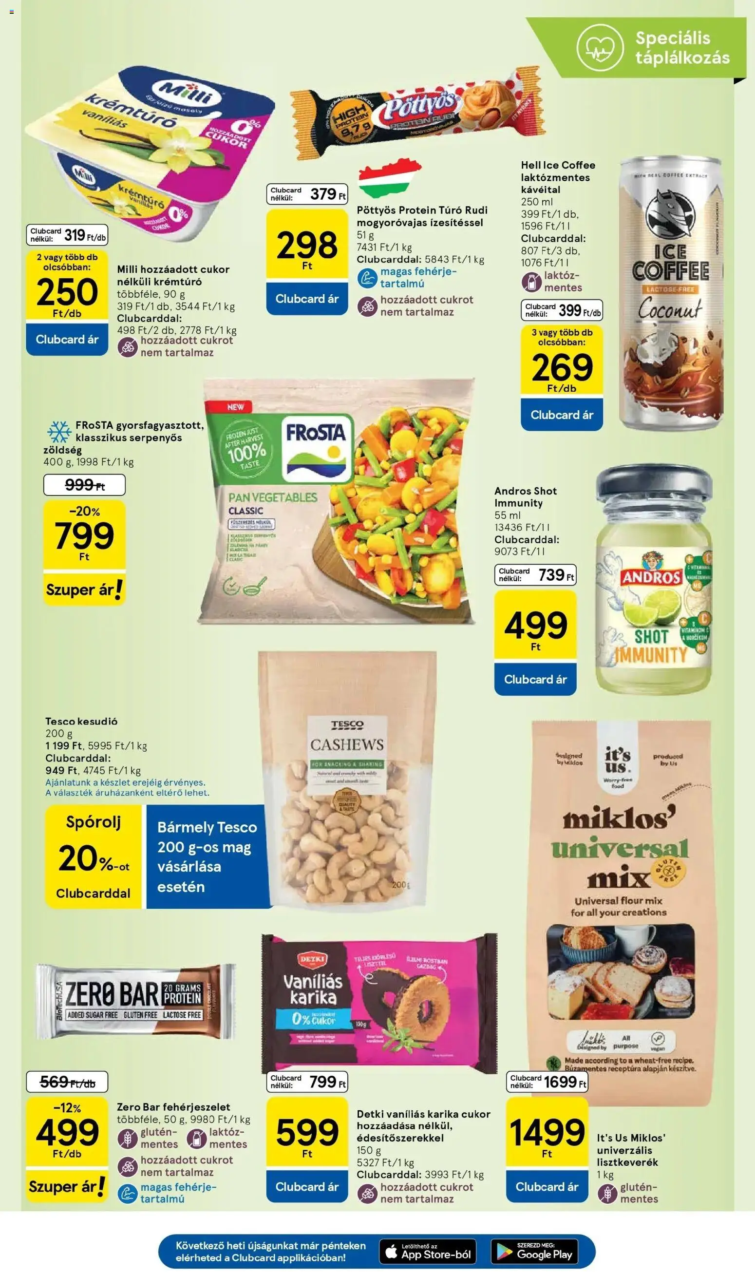 Tesco akciós ujság - amely érvényes a következő dátumtól: 26.02.2026 | Oldal: 5 | Termékek: Kesudió, Krémtúró, Protein, Túró