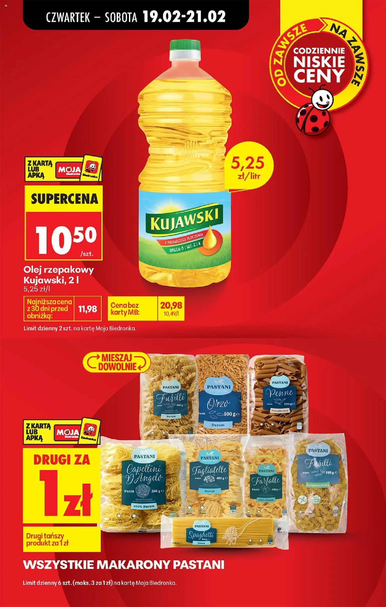 Biedronka Polsko leták - W tym tygodniu od 19.02.2026 | Strana: 11 | Produkty: Penne, Orzo, Olej, Makarony