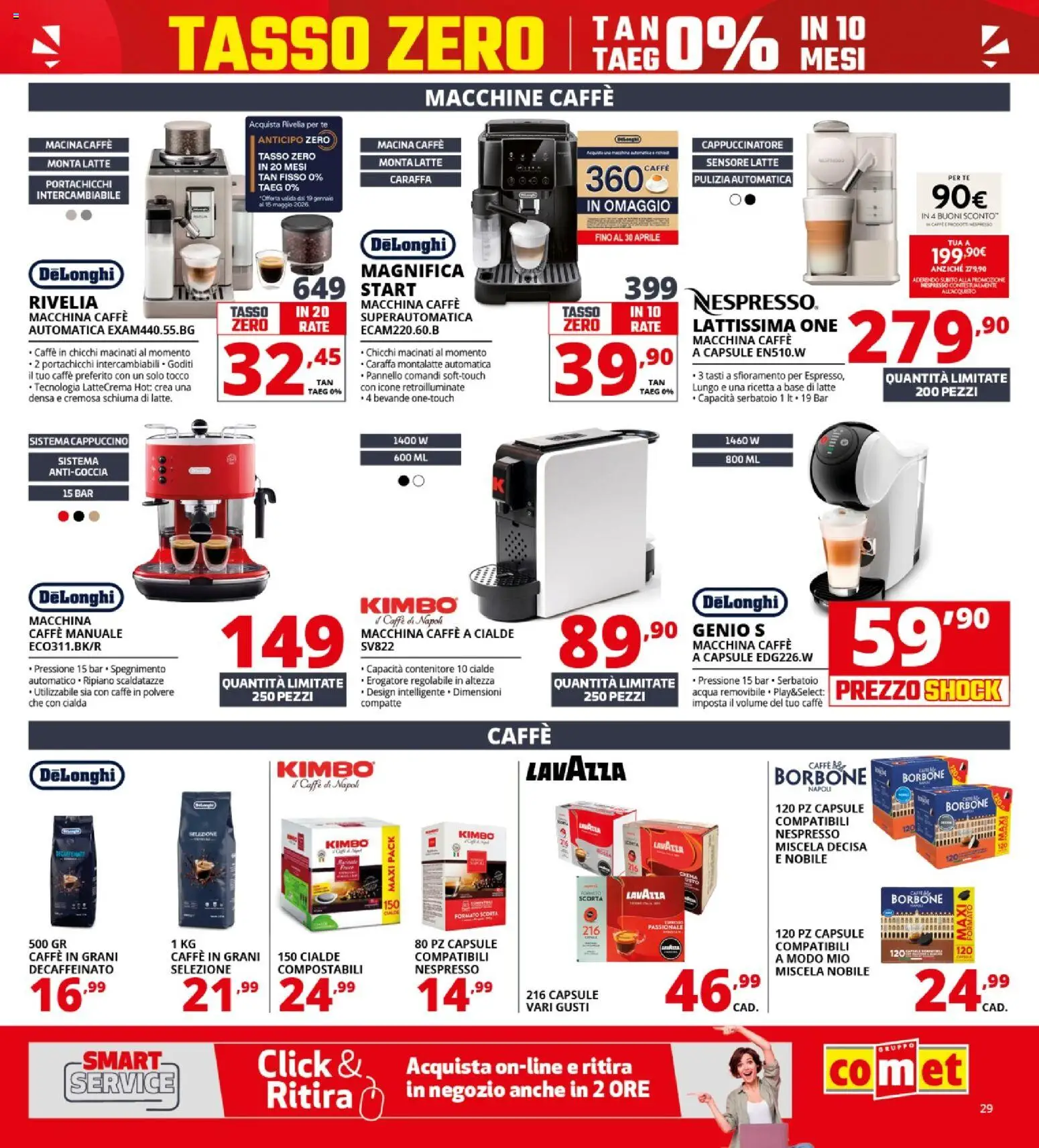 Volantino Comet del 23.04.2026 | Pagina: 29 | Prodotti: Caffè, Tè, Contenitore, Caffè in grani