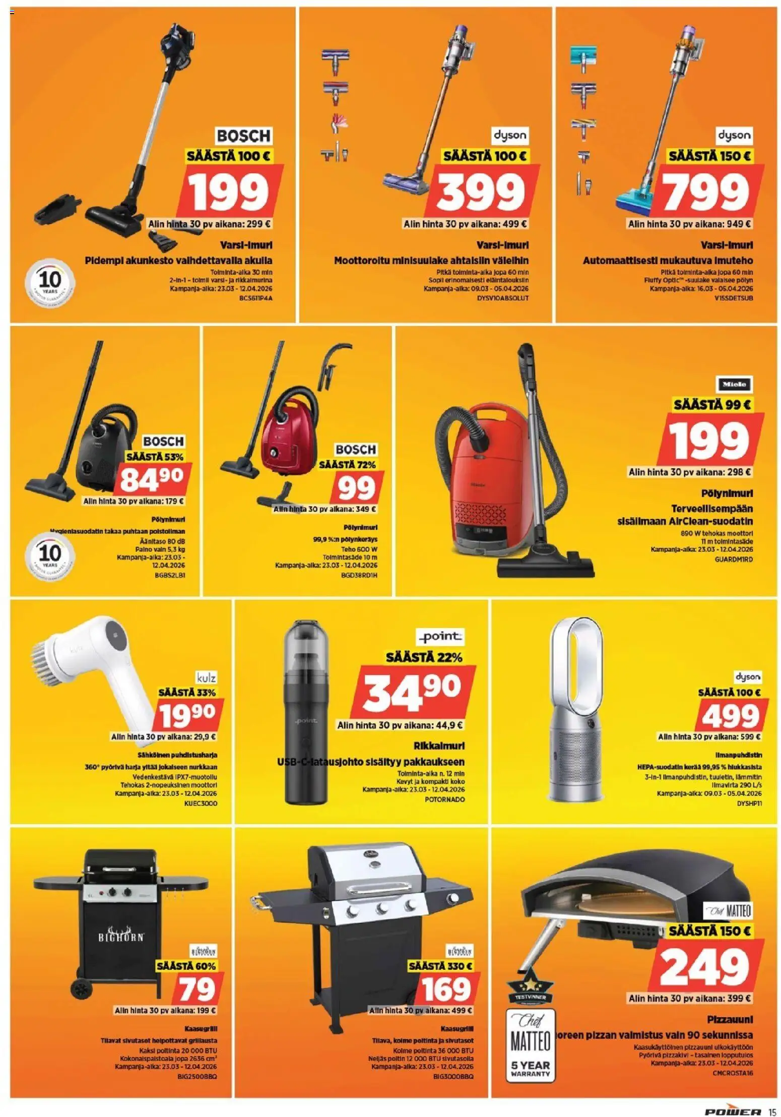Power - POWER HINTAAN Viikon mainoslehti – voimassa 31.03.2026 alkaen | Sivu: 16 | Tuotteet: Ilmanpuhdistin, Harja