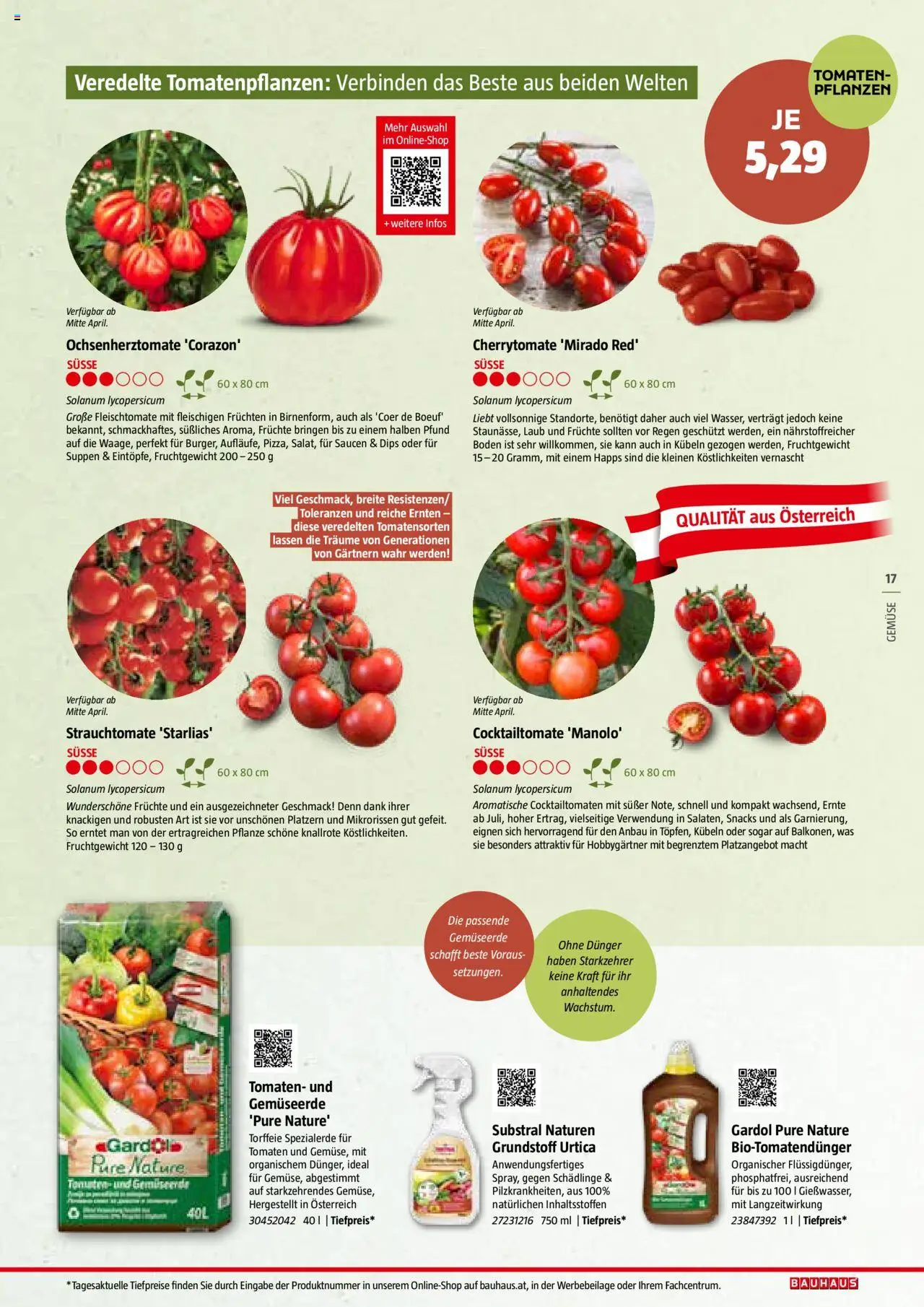 Bauhaus Reiche Ernte Magazin 2025 gültig ab 01.07.2025 | Seite: 17 | Produkte: Gemüse, Tomaten