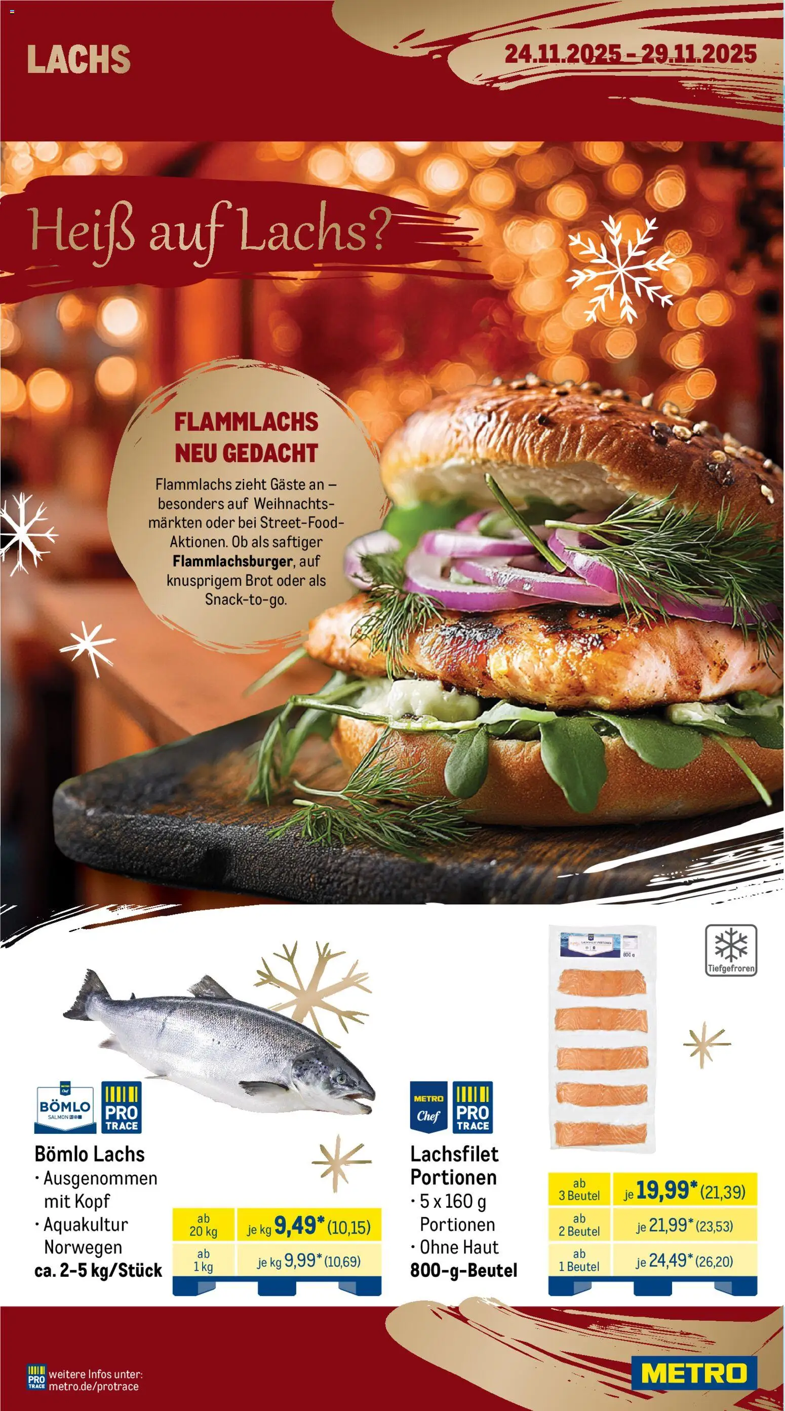 Metro Wochen-Angebote Gastro – gültig ab 24.11.2025 | Seite: 6 | Produkte: Lachs, Brot