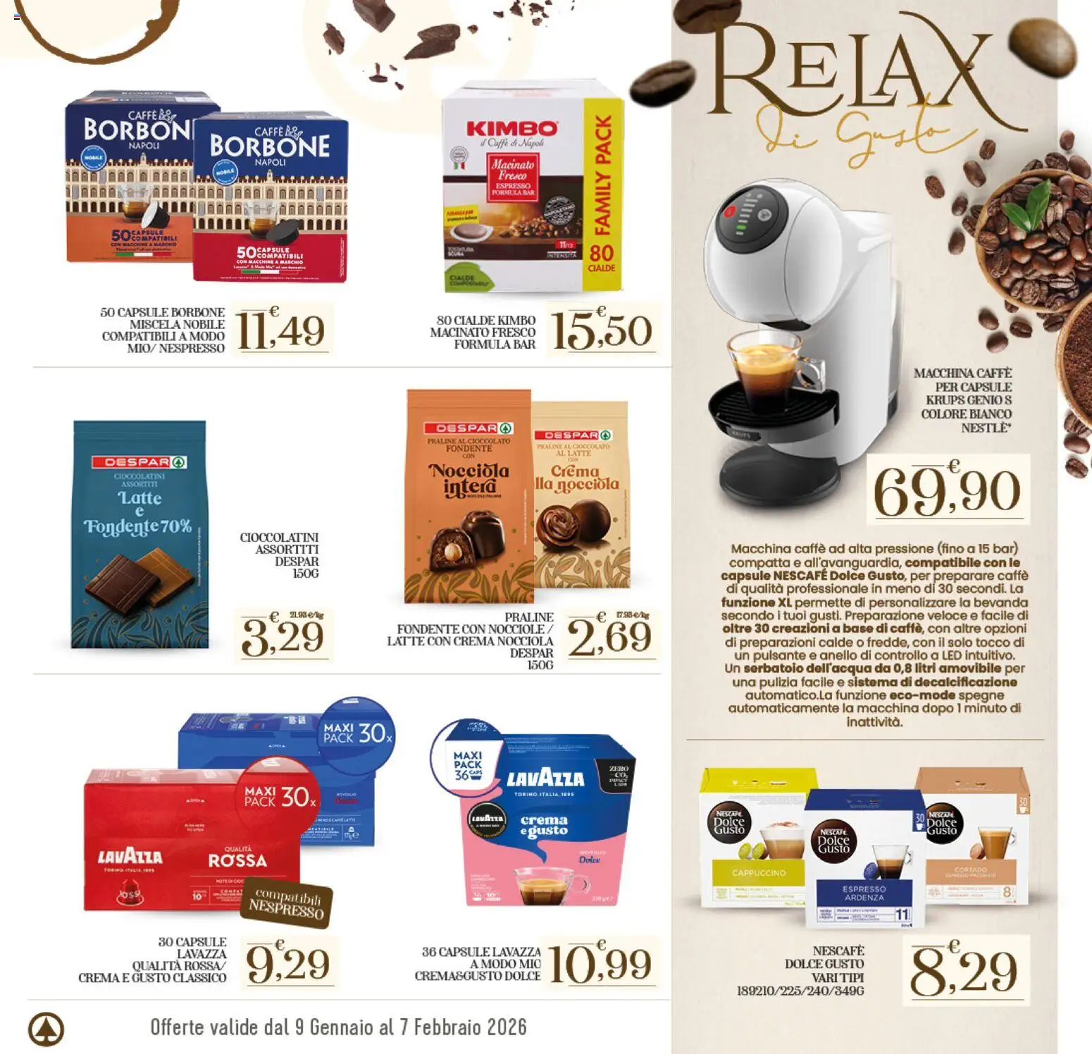 Volantino Interspar del 16.01.2026 | Pagina: 11 | Prodotti: Crema, Caffè, Latte, Anello