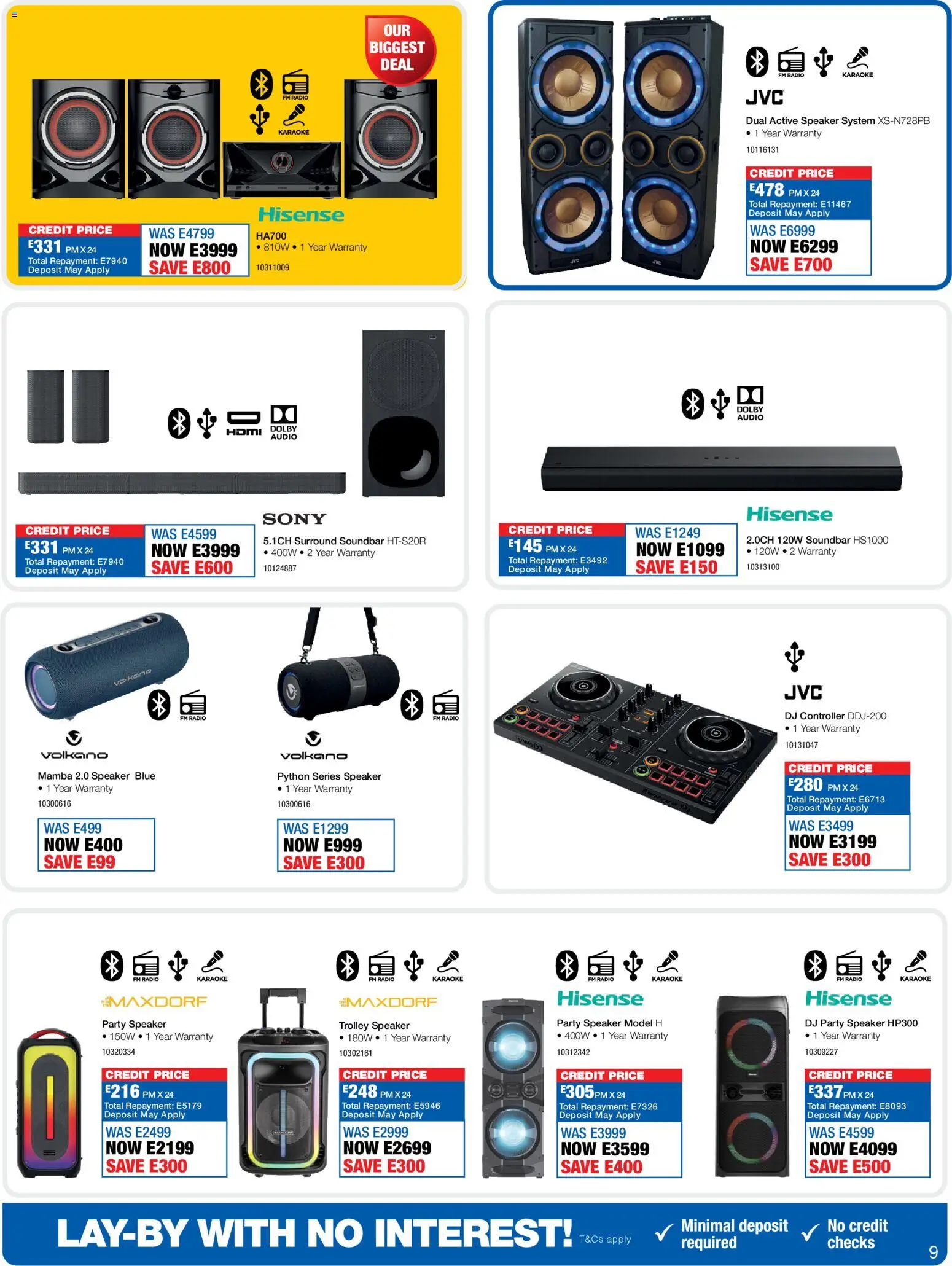 New OK Furniture catalogue – valid from 13.04.2026 | Page: 9 | Products: Audio, Radio, Speaker, Soundbar