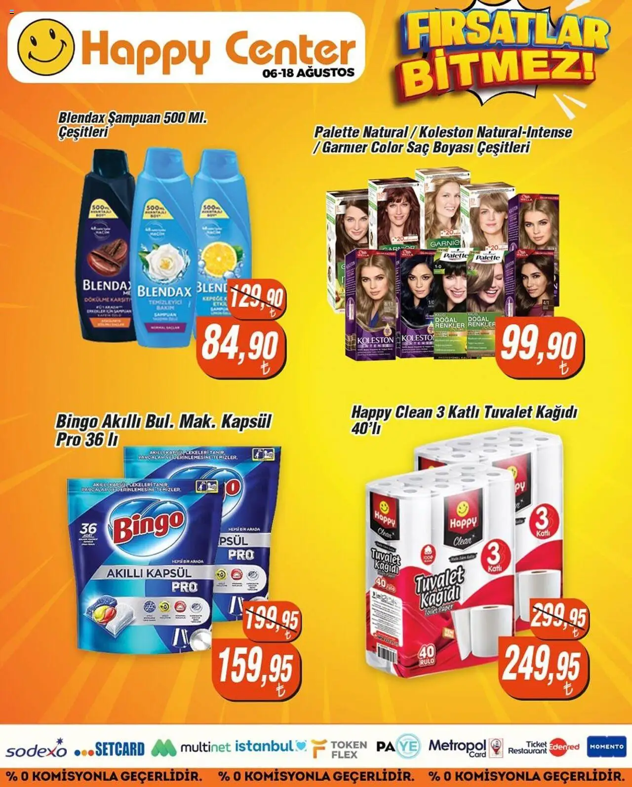 Happy Center Katalog - 06.08.2025 tarihinden itibaren geçerlidir | Sayfa: 14 | Ürünler: Tuvalet, Şampuan, Tuvalet kağıdı