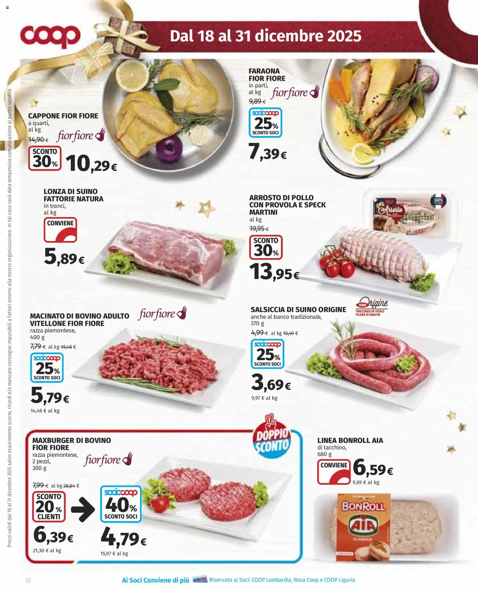 Volantino COOP del 18.12.2025 | Pagina: 10 | Prodotti: Speck, Arrosto, Pollo, Suino