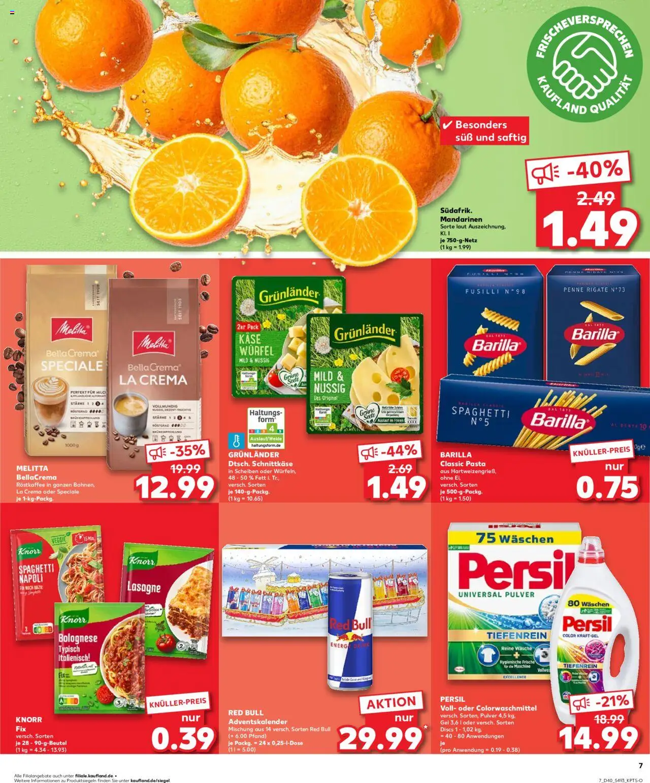 Kaufland prospekt Stuttgart	 – gültig ab 05.10.2025 | Seite: 7 | Produkte: Milch, Käse, Mandarinen, Persil