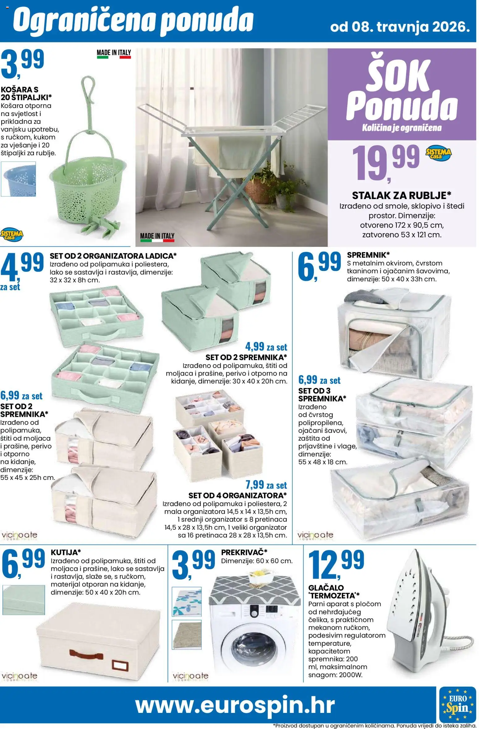 Eurospin katalog | vrijedi od 08.04.2026 | Stranica: 15 | Proizvodi: Košara