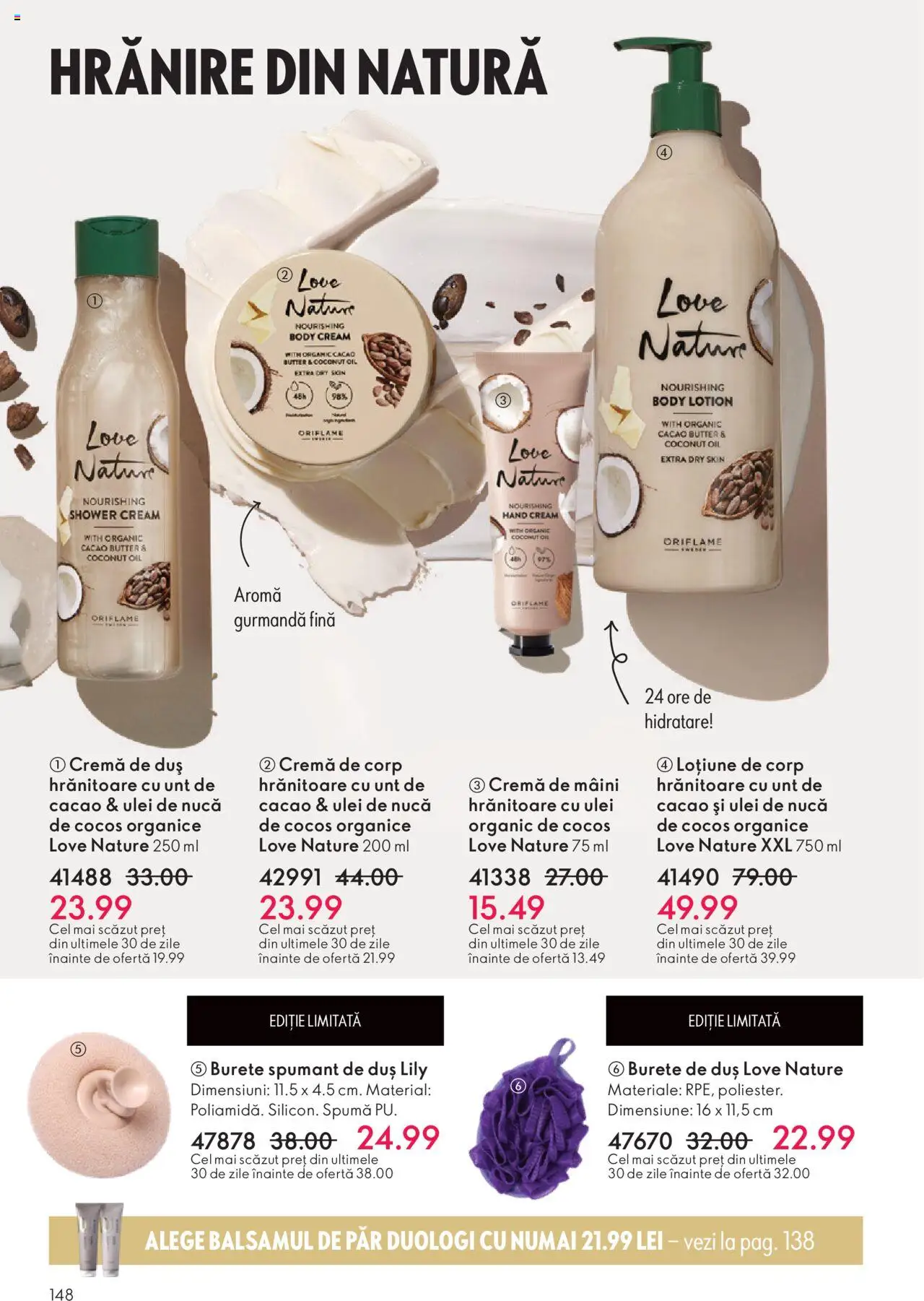 Noul catalog Oriflame – valabil de la 12.11.2025 | Pagină: 148 | Produse: Body, Duș, Cremă, Cacao