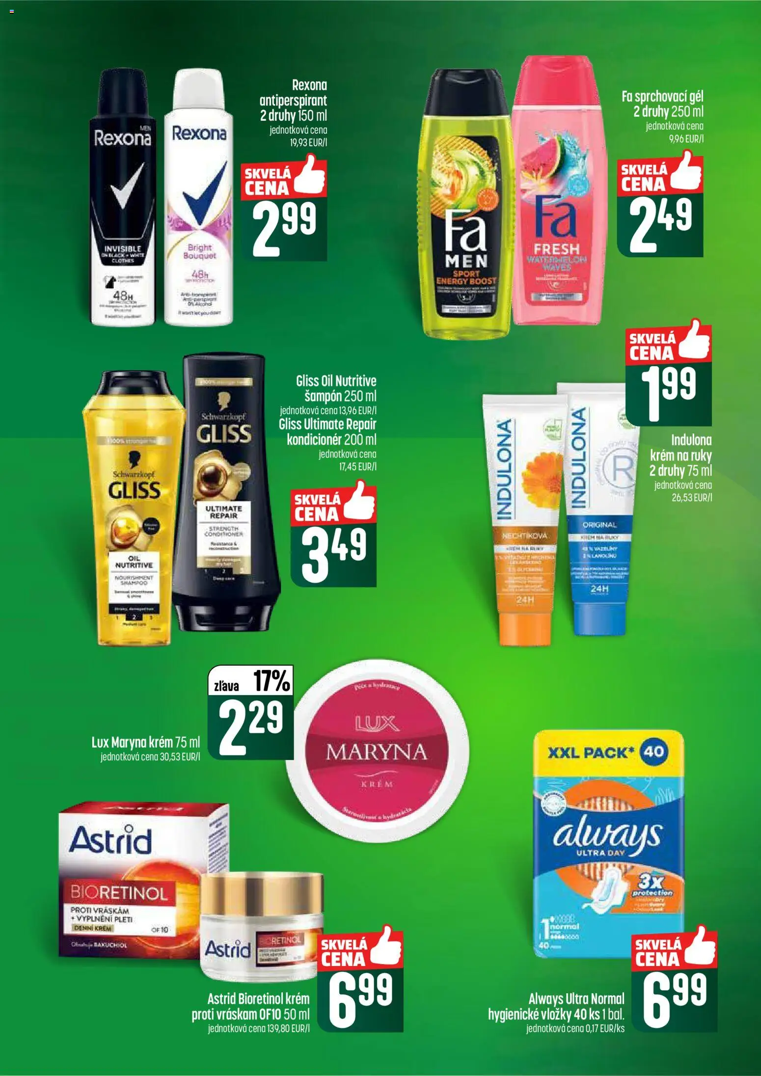 Nové COOP Jednota akcie – leták je platný od 26.02.2026 | Strana: 60 | Produkty: Šampón, Krém na ruky, Antiperspirant, Krém