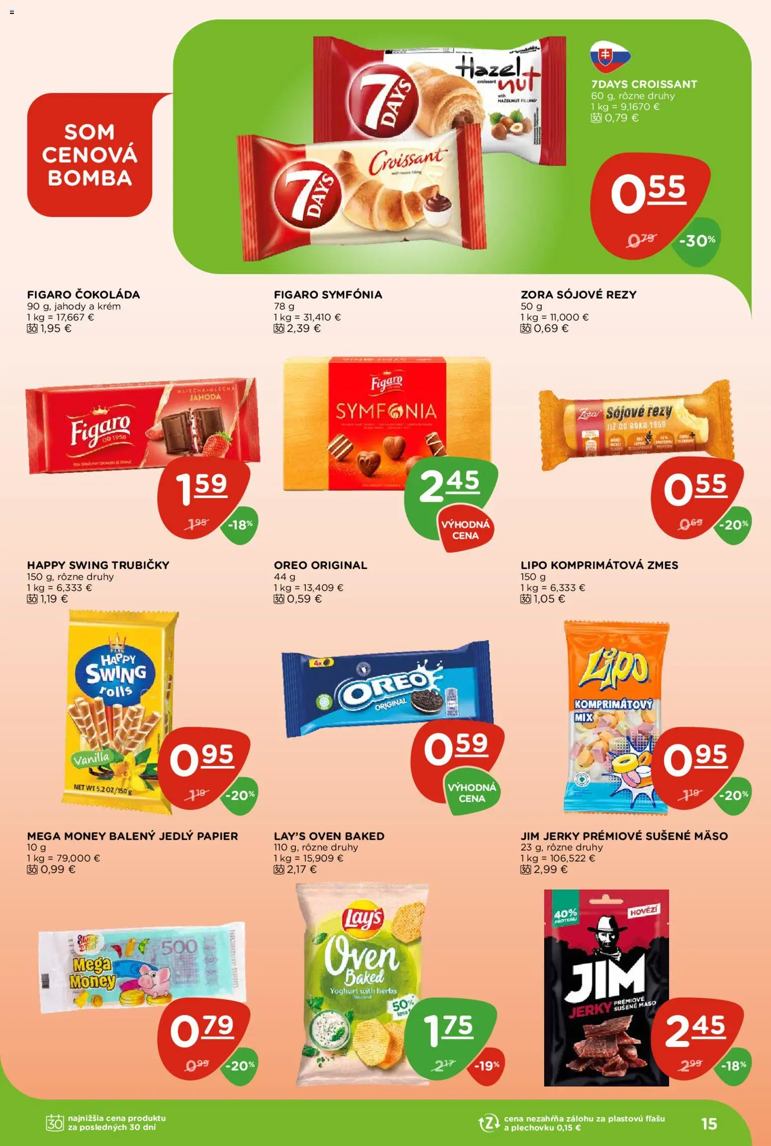 Nové Terno akcie – leták je platný od 08.01.2026 | Strana: 15 | Produkty: Croissant, Čokoláda, Jahody, Krém