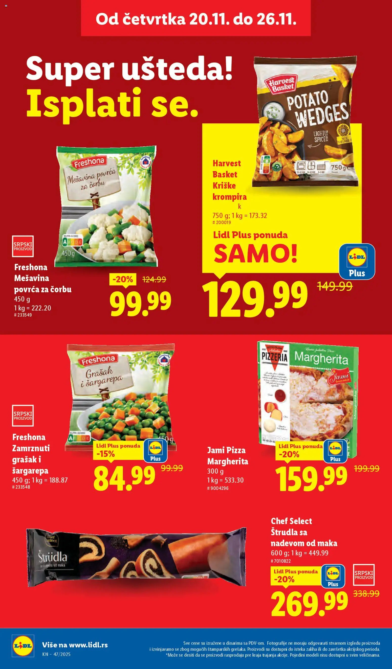 Lidl katalog - važi od 20.11.2025 | Strana: 16 | Proizvode: Šargarepa, Grašak, Štrudla