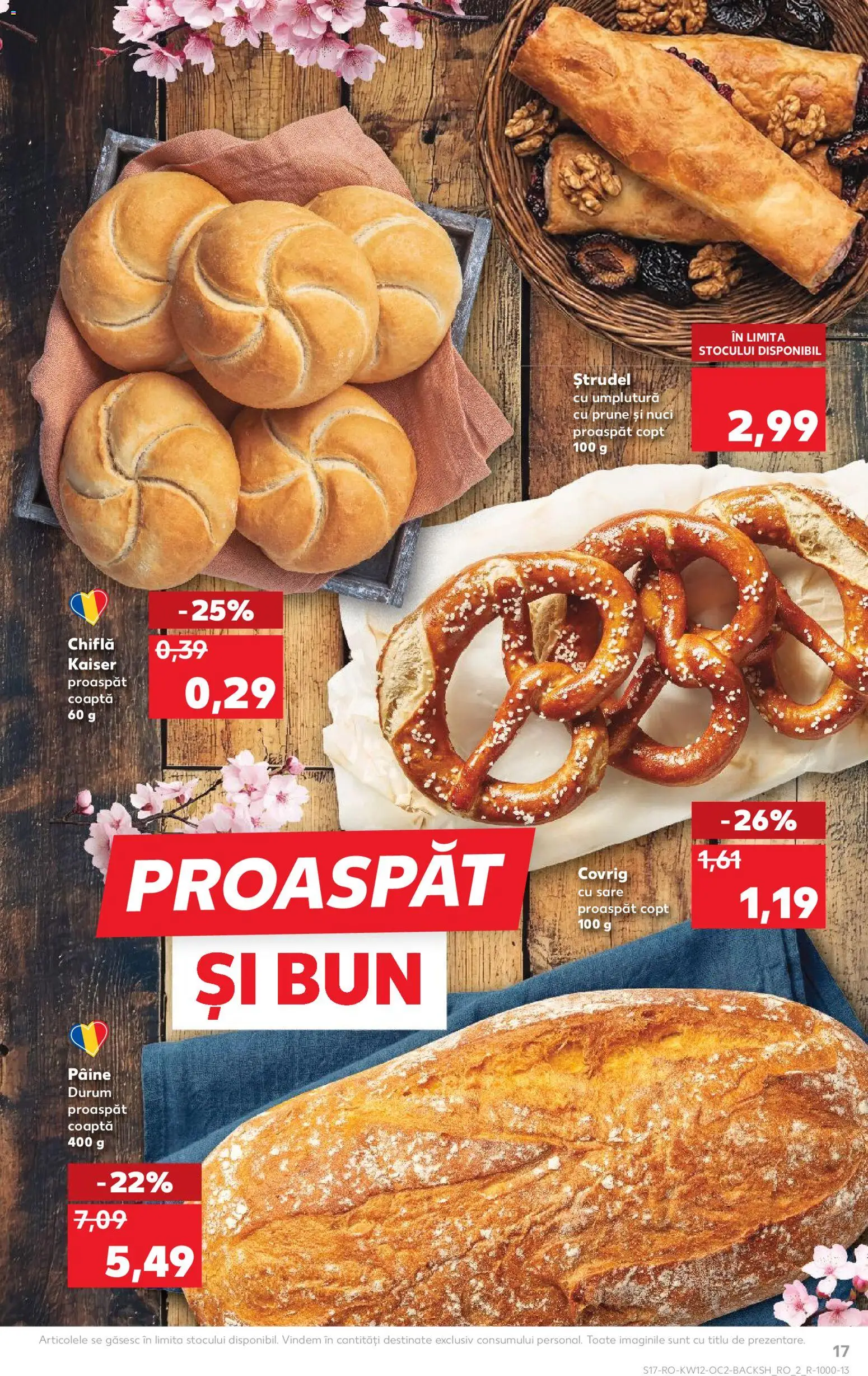 Noul catalog Kaufland – valabil de la 18.03.2026 | Pagină: 17 | Produse: Chiflă, Pâine, Nuci, Sare