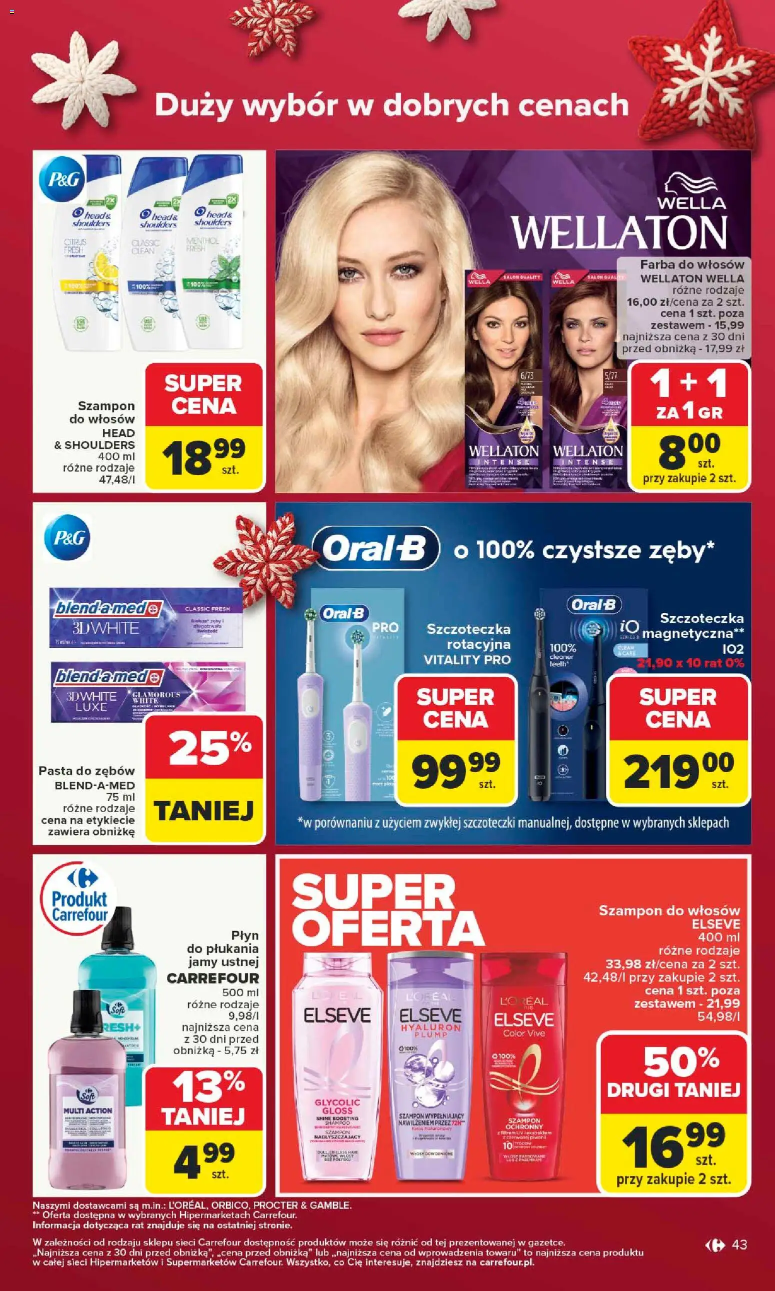 Carrefour Gazetka od 15.12.2025 | Strona: 47 | Produkty: Farba do włosów, Cleaner, Szampon, Pasta do zębów
