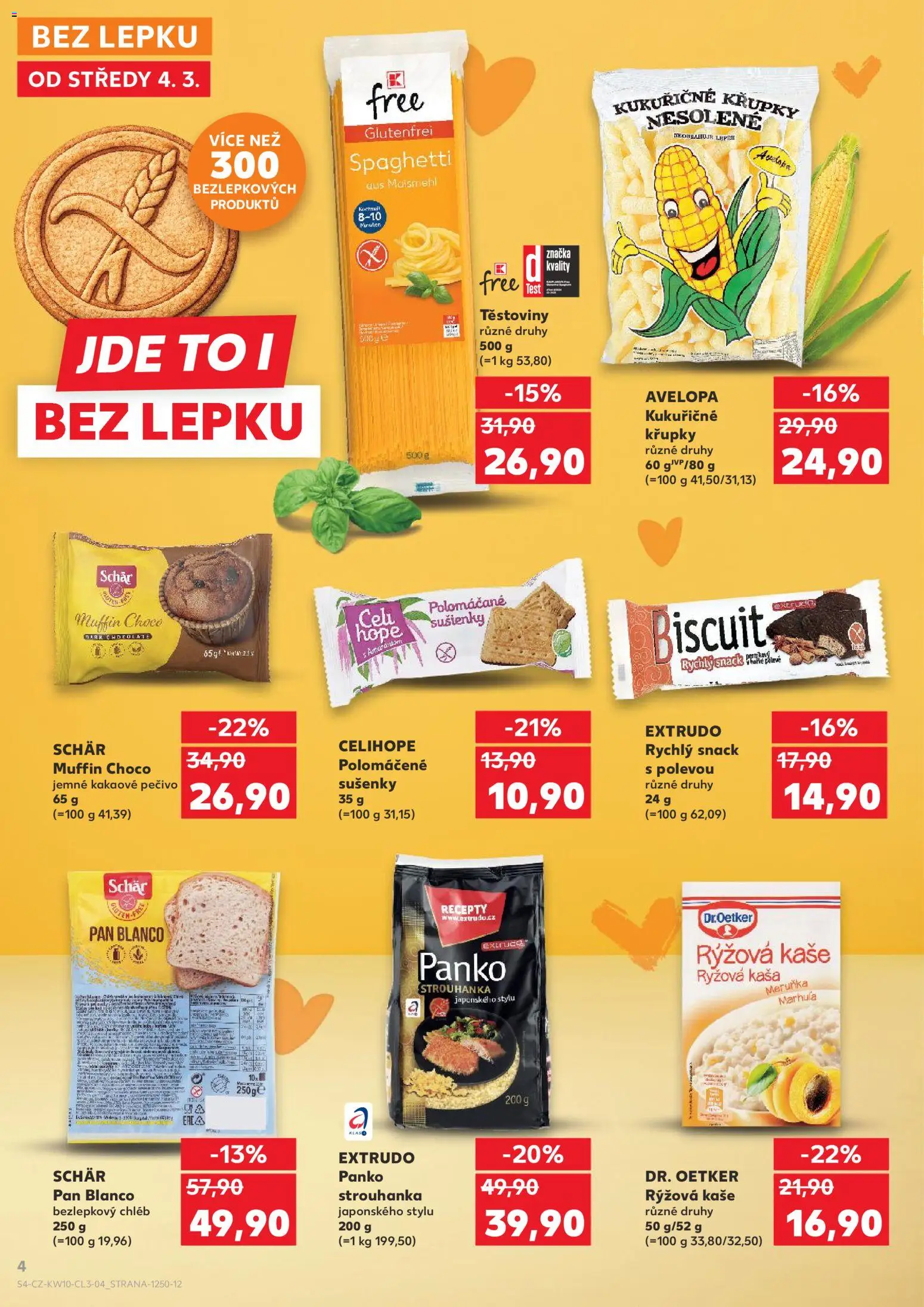 Kaufland leták - Ostrava od 04.03.2026 | Strana: 4 | Produkty: Test, Bezlepkový chléb, Pečivo, Panko strouhanka