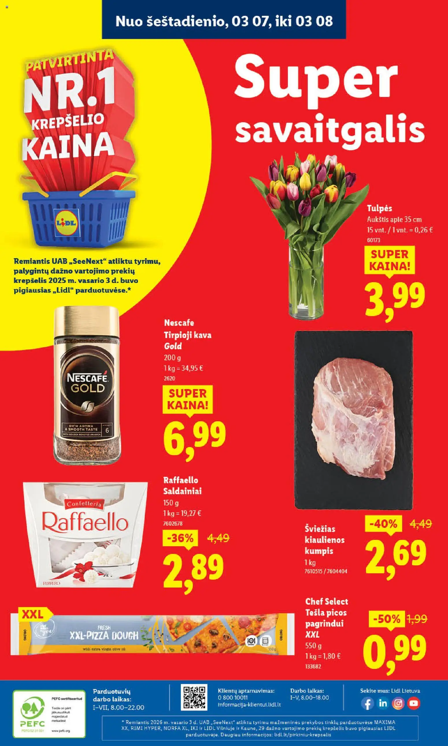 LIDL akcijos nuo 02.03.2026 | Puslapis: 48 | Prekių: Tirpioji kava, Kumpis, Krepšelis, Saldainiai