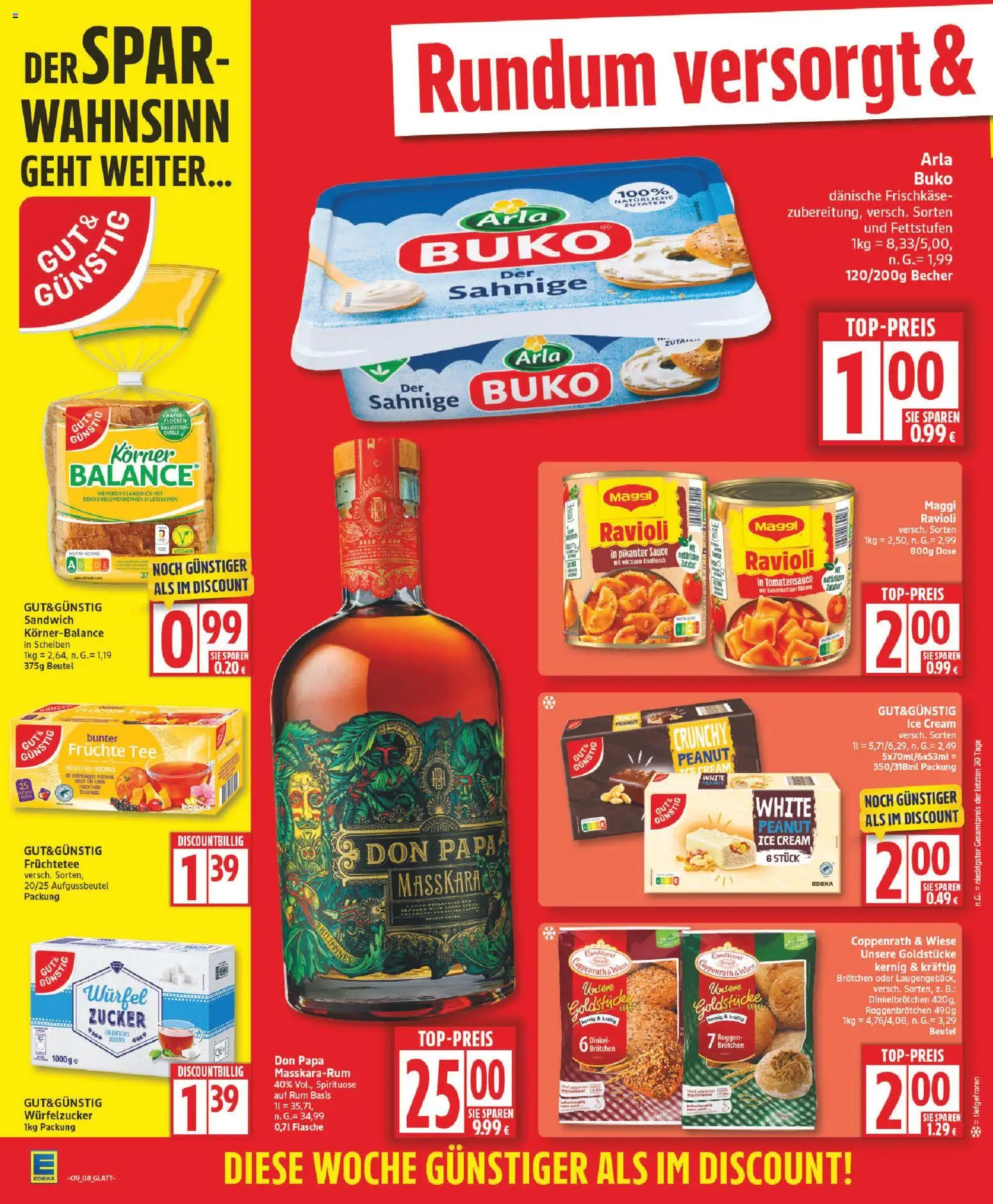 Edeka Prospekt 	 – gültig ab 23.02.2026 | Seite: 8 | Produkte: Rum, Tee, Rindfleisch, Frischkase