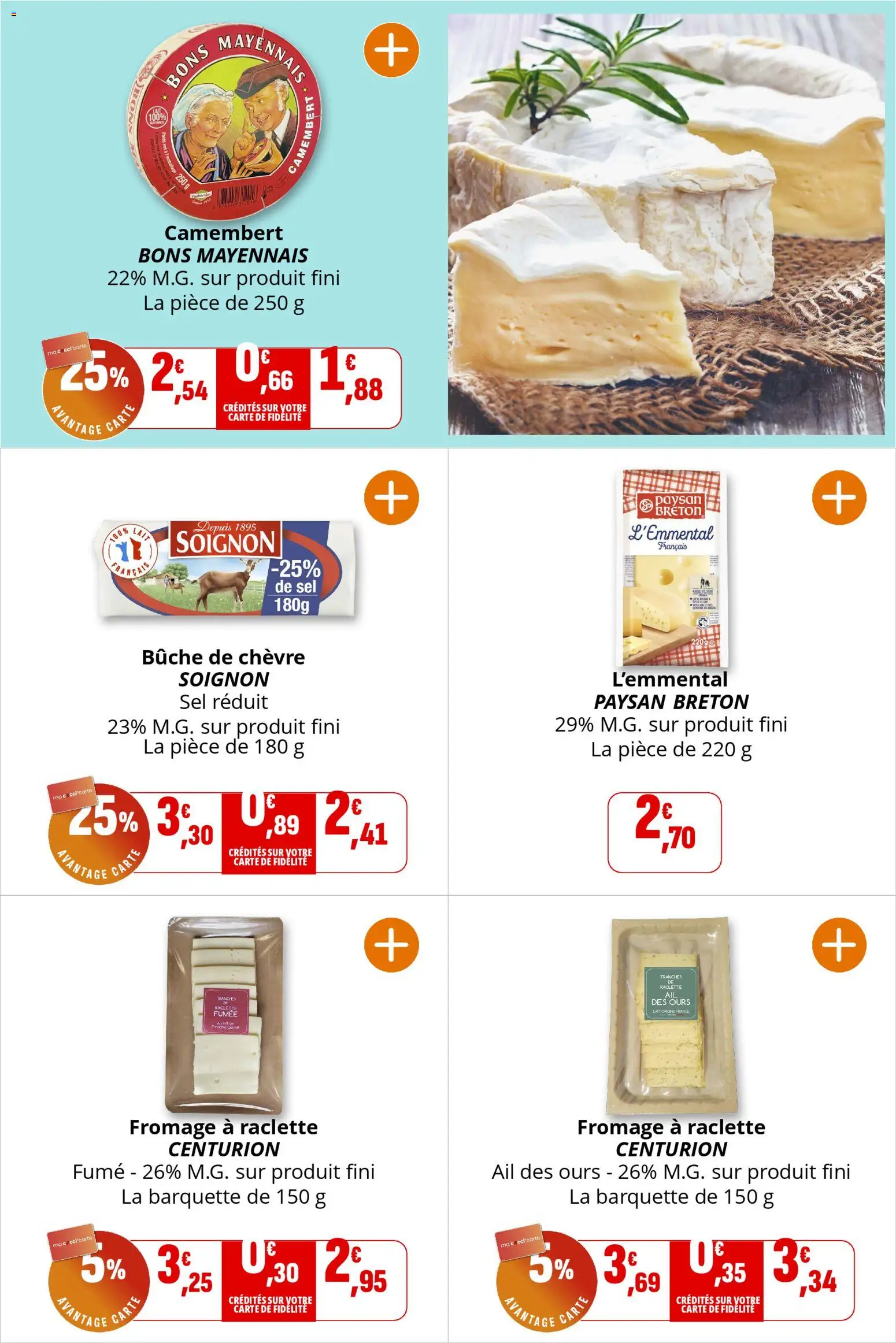 {H1} | Page: 9 | Produits: Poids, Ail, Sel, Fromage