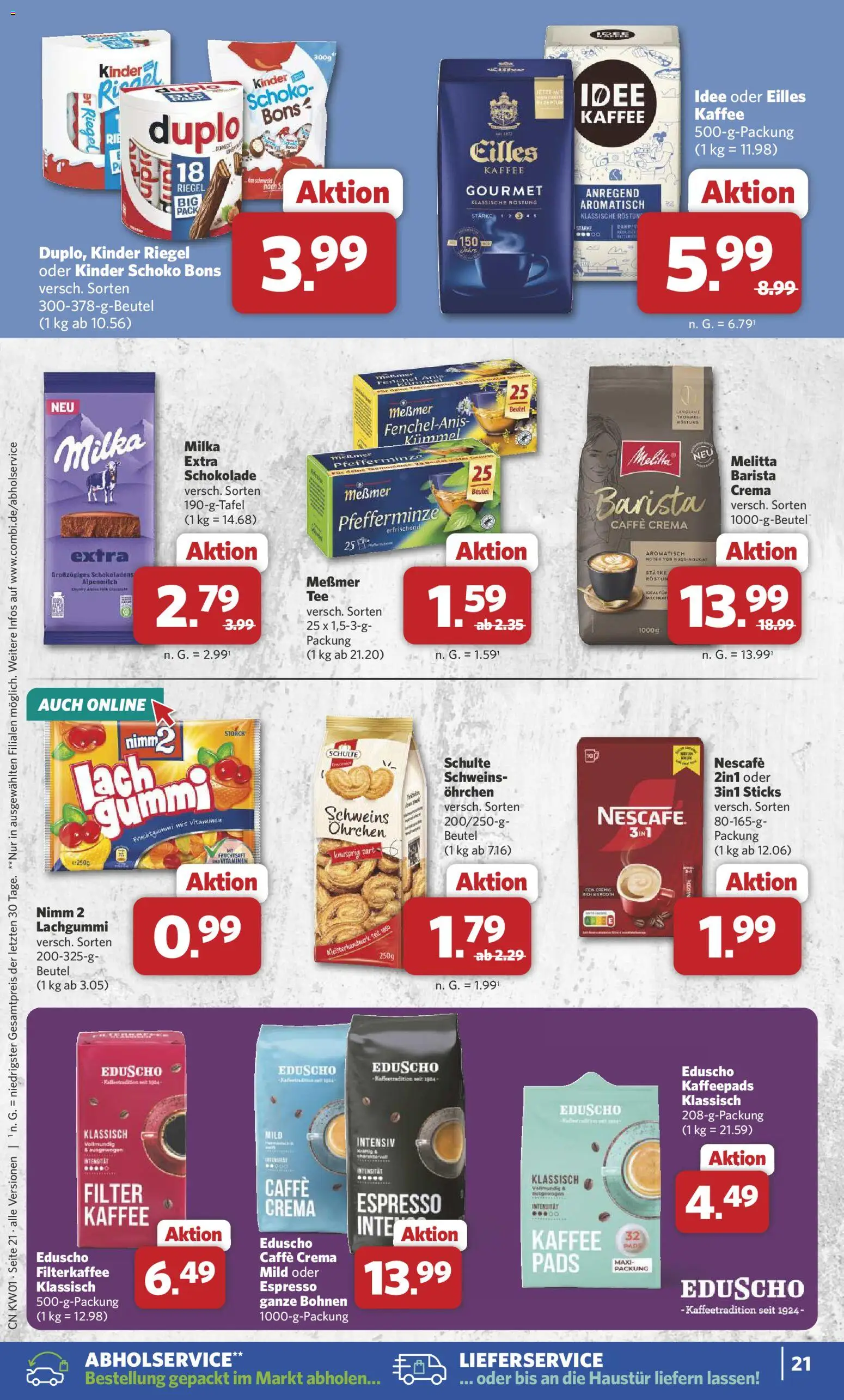 Combi Prospekt 	 – gültig ab 29.12.2025 | Seite: 23 | Produkte: Kaffeepads, Kaffee, Milka, Kinder riegel