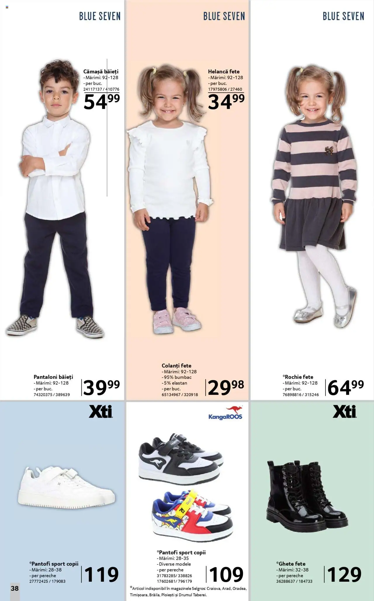 Catalog Selgros - Școala  – valabil de la 08.08.2025 | Pagină: 38 | Produse: Pantaloni, Colanți