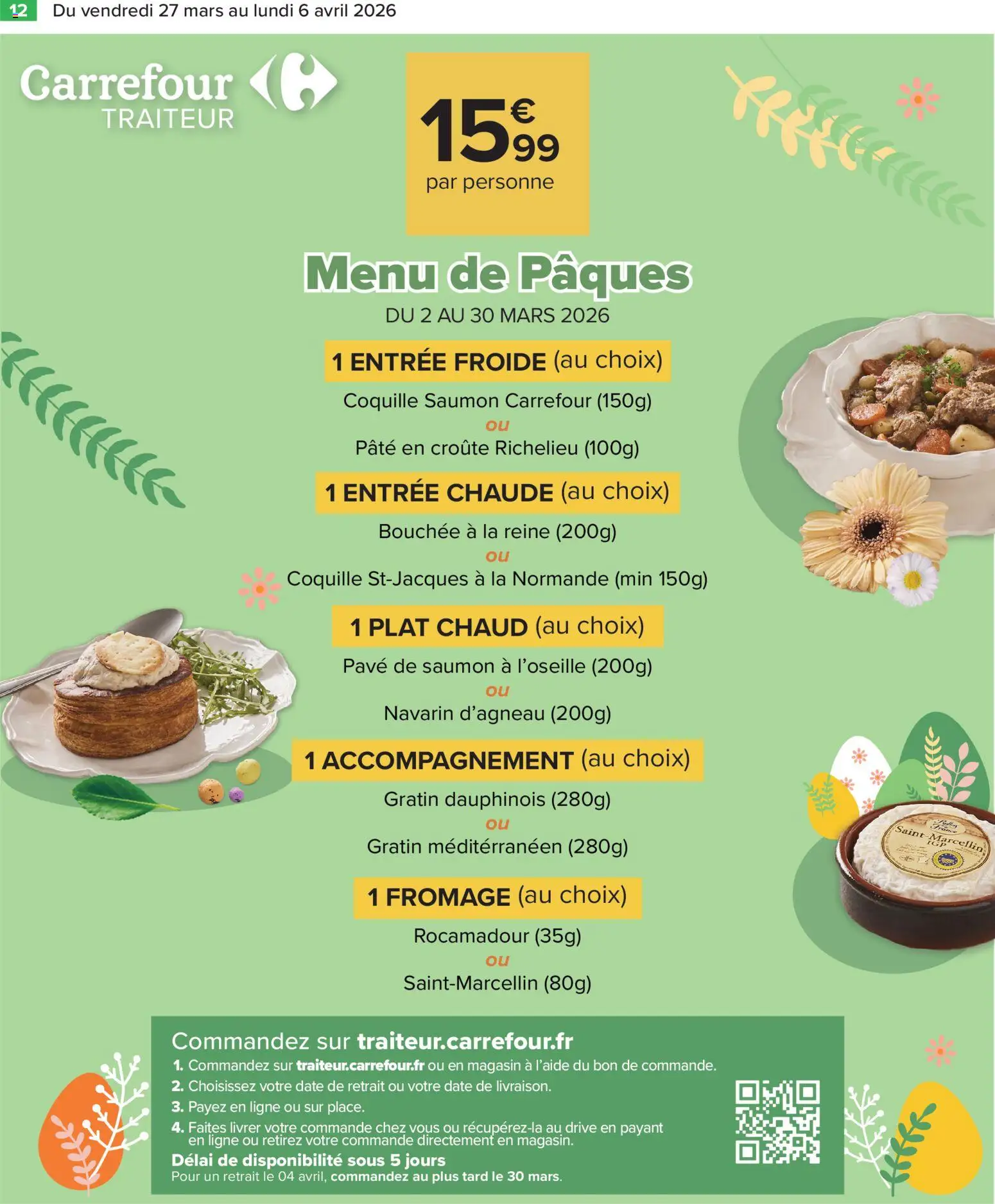 {H1} | Page: 12 | Produits: Pavé de saumon, Fromage, Saumon