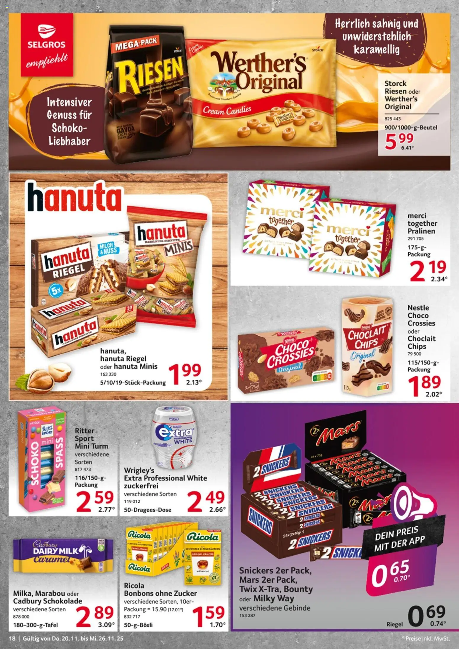Selgros - Black Friday – gültig ab 20.11.2025 | Seite: 18 | Produkte: Merci, Milch, Snickers, Mars