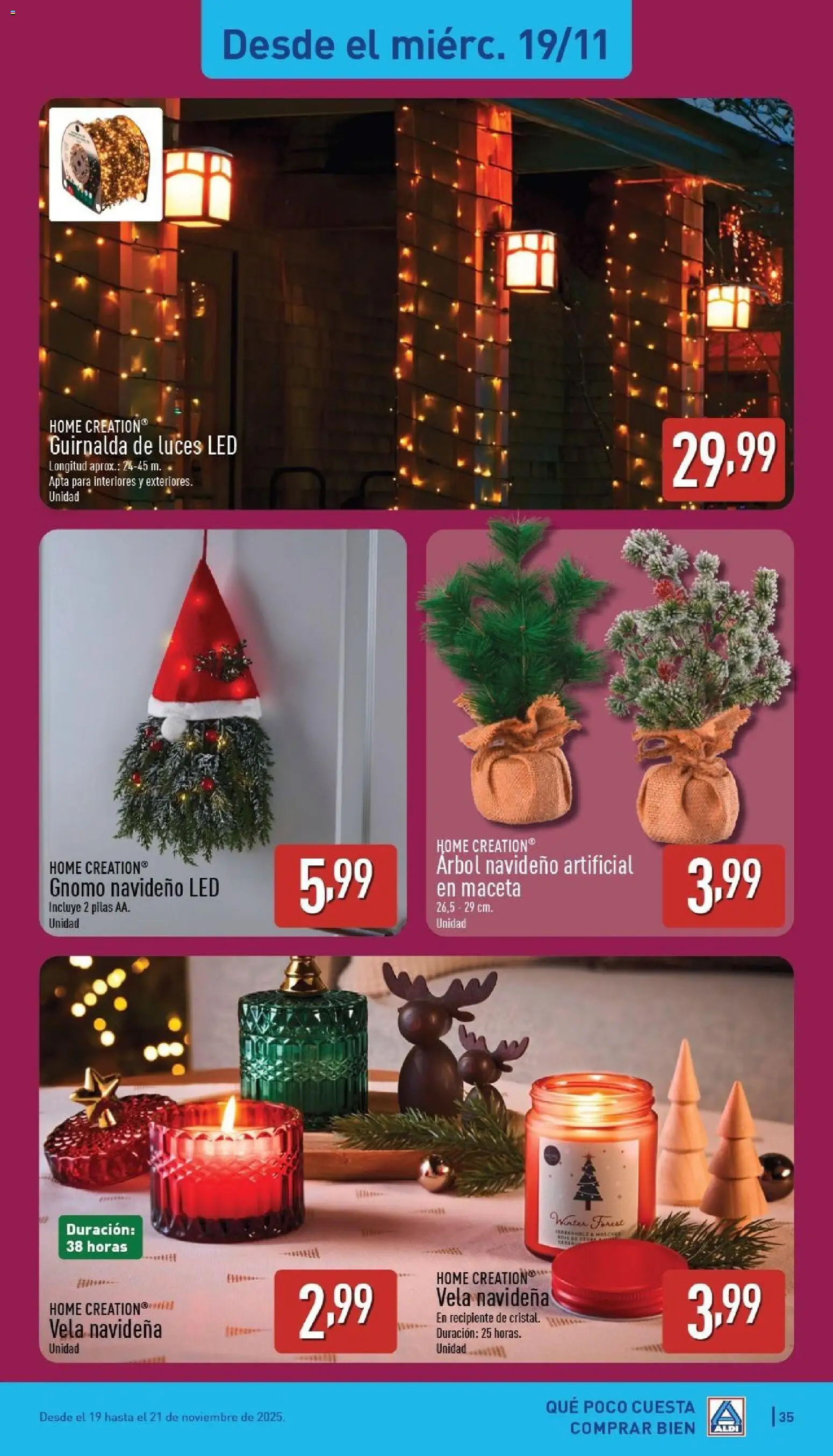 Aldi folleto Península │ válido desde el 17.11.2025 | Página: 35 | Productos: Vela, Maceta