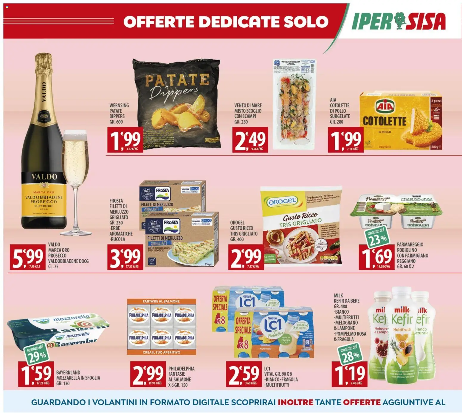 Volantino SISA del 27.12.2025 | Pagina: 12 | Prodotti: Prosecco, Mozzarella, Lampone, Aperitivo