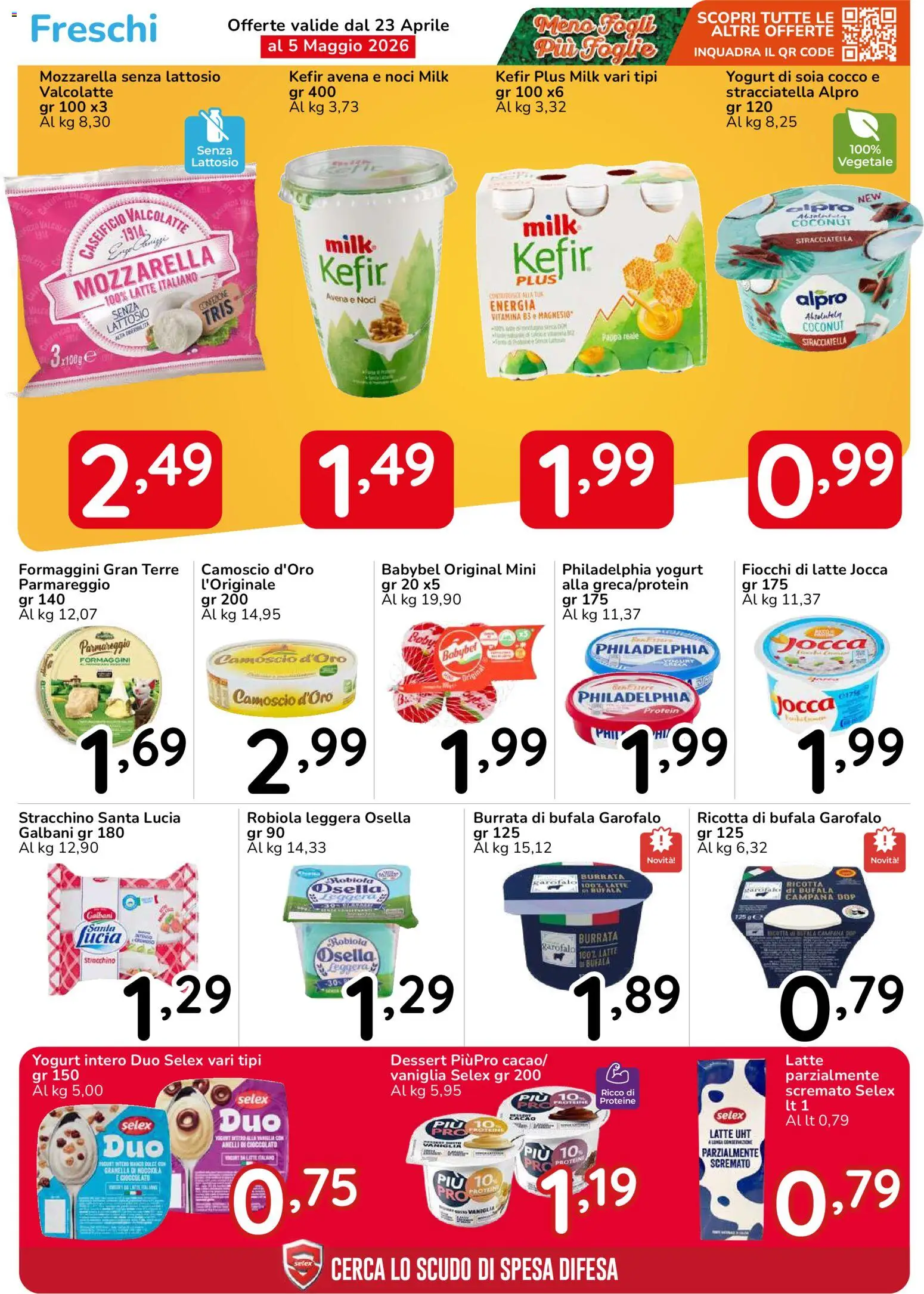 Volantino Famila del 23.04.2026 | Pagina: 19 | Prodotti: Cioccolato, Fiocchi, Mozzarella, Cocco