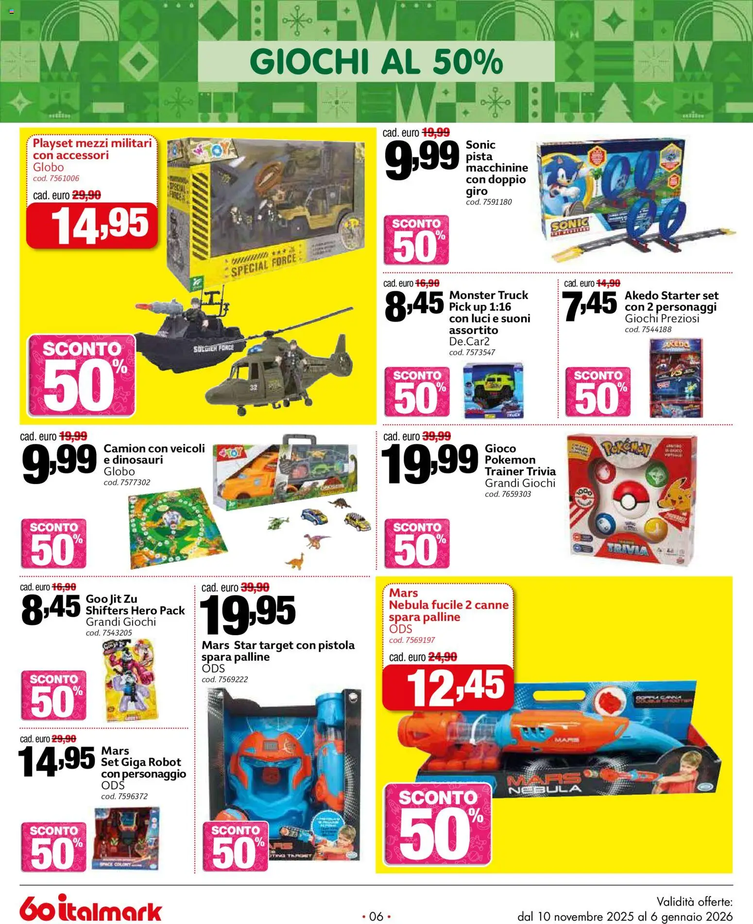 Volantino Italmark del 10.11.2025 | Pagina: 6 | Prodotti: Gioco, Robot