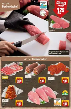 Schweinebauch, am Stück oder in Scheiben, je 100 g ab 26.10.2025 gültig | Seite: 12 | Produkte: Hahnchen, Schweinenacken, Schweinefilet, Gyros