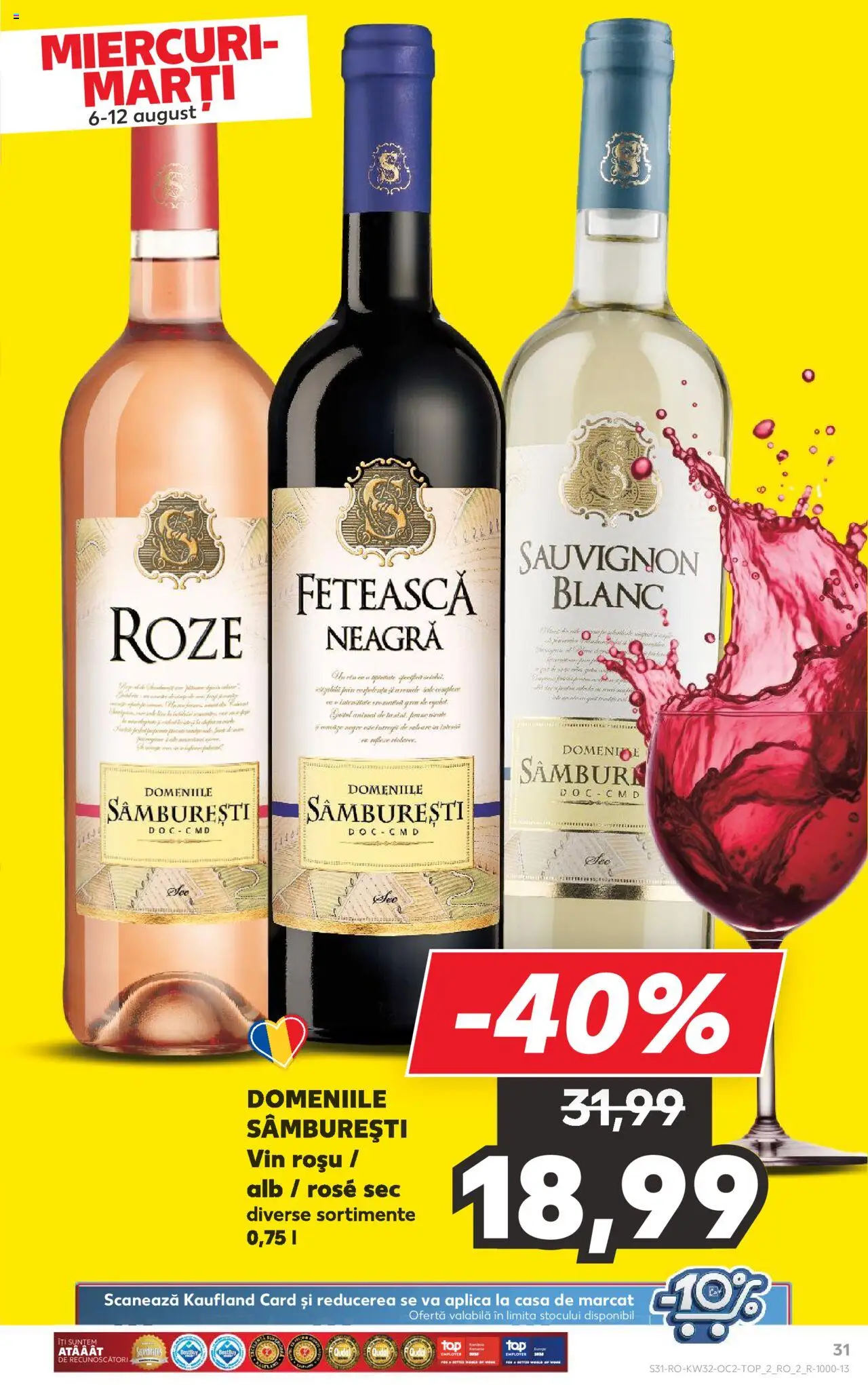 Catalog Kaufland - Tulcea – valabil de la 06.08.2025 | Pagină: 31 | Produse: Vin
