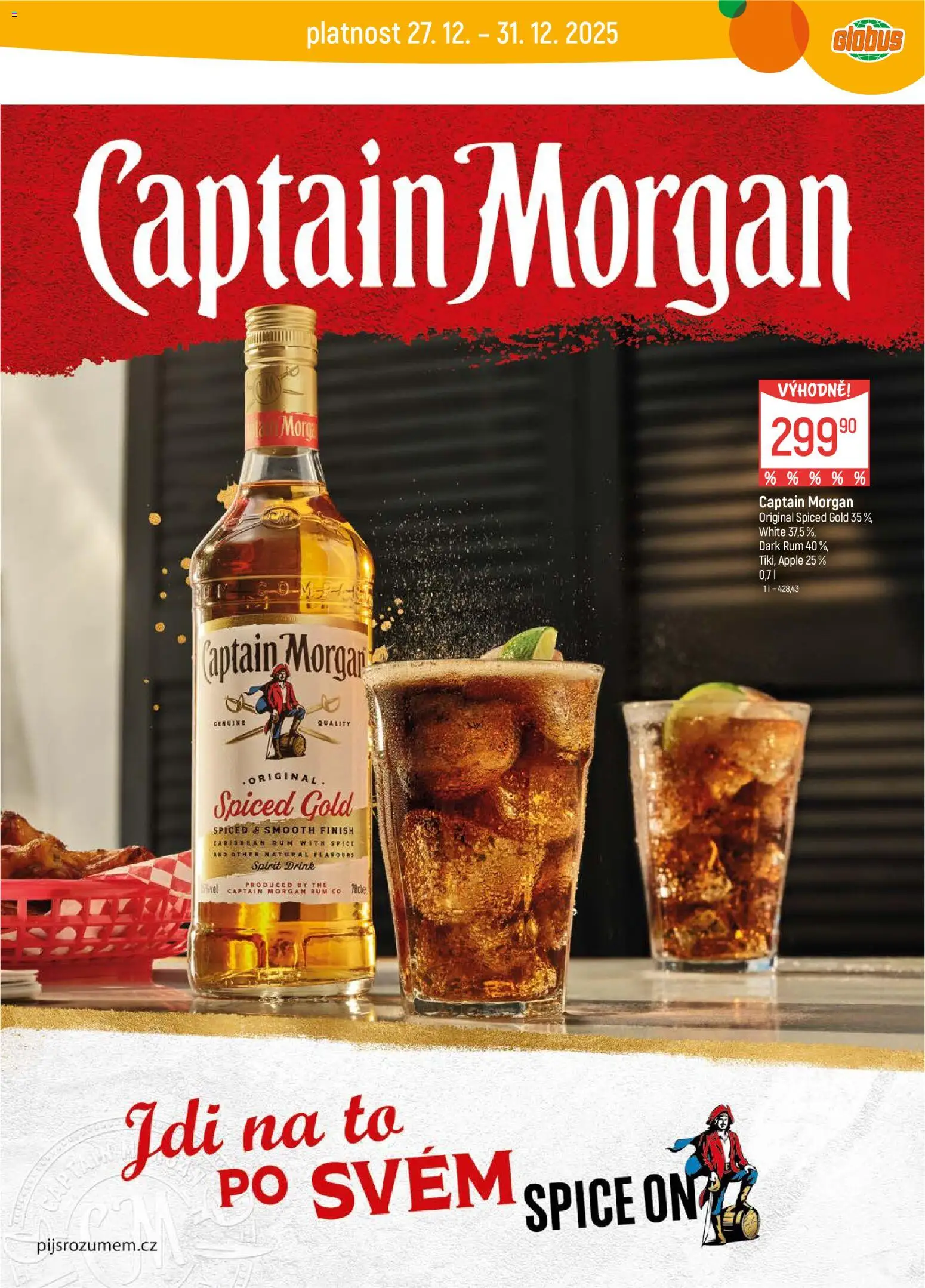 Globus leták - Havířov od 27.12.2025 | Strana: 13 | Produkty: Finish, Rum, Apple, Captain Morgan