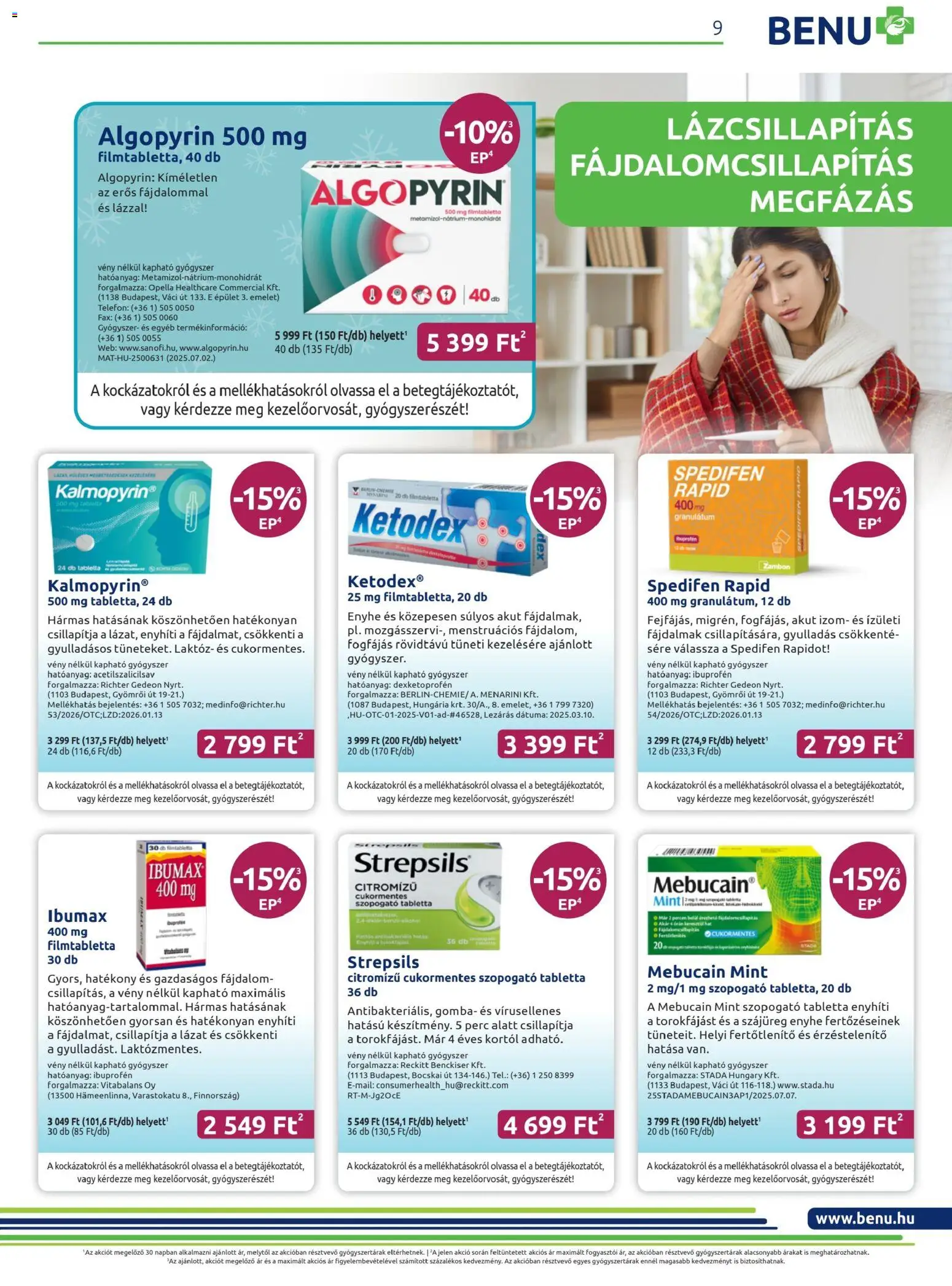 BENU Gyógyszertárak akciós ujság - amely érvényes a következő dátumtól: 01.02.2026 | Oldal: 9 | Termékek: Gomba