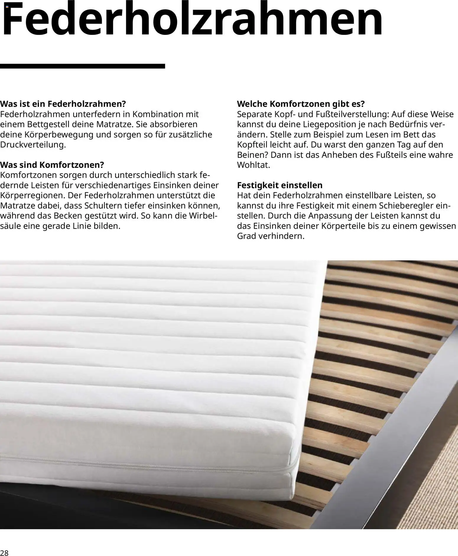 Ikea Prospekt  Schlafkomfort	 – gültig ab 30.09.2025 | Seite: 28 | Produkte: Bett, Matratze