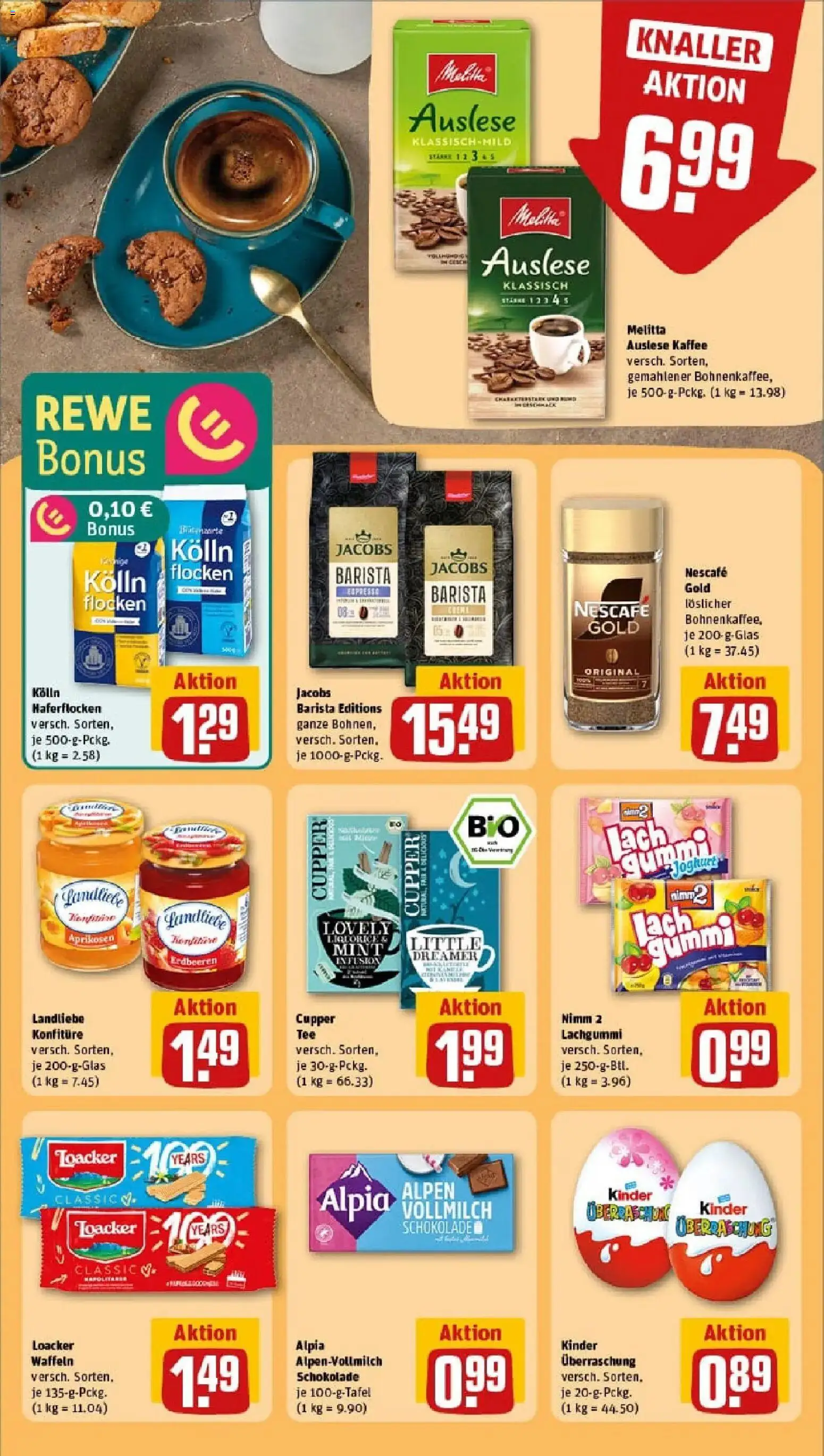 Rewe prospekt Bremen/Burglesum	 – gültig ab 19.01.2026 | Seite: 23 | Produkte: Joghurt, Waffeln, Nescafe gold, Flocken