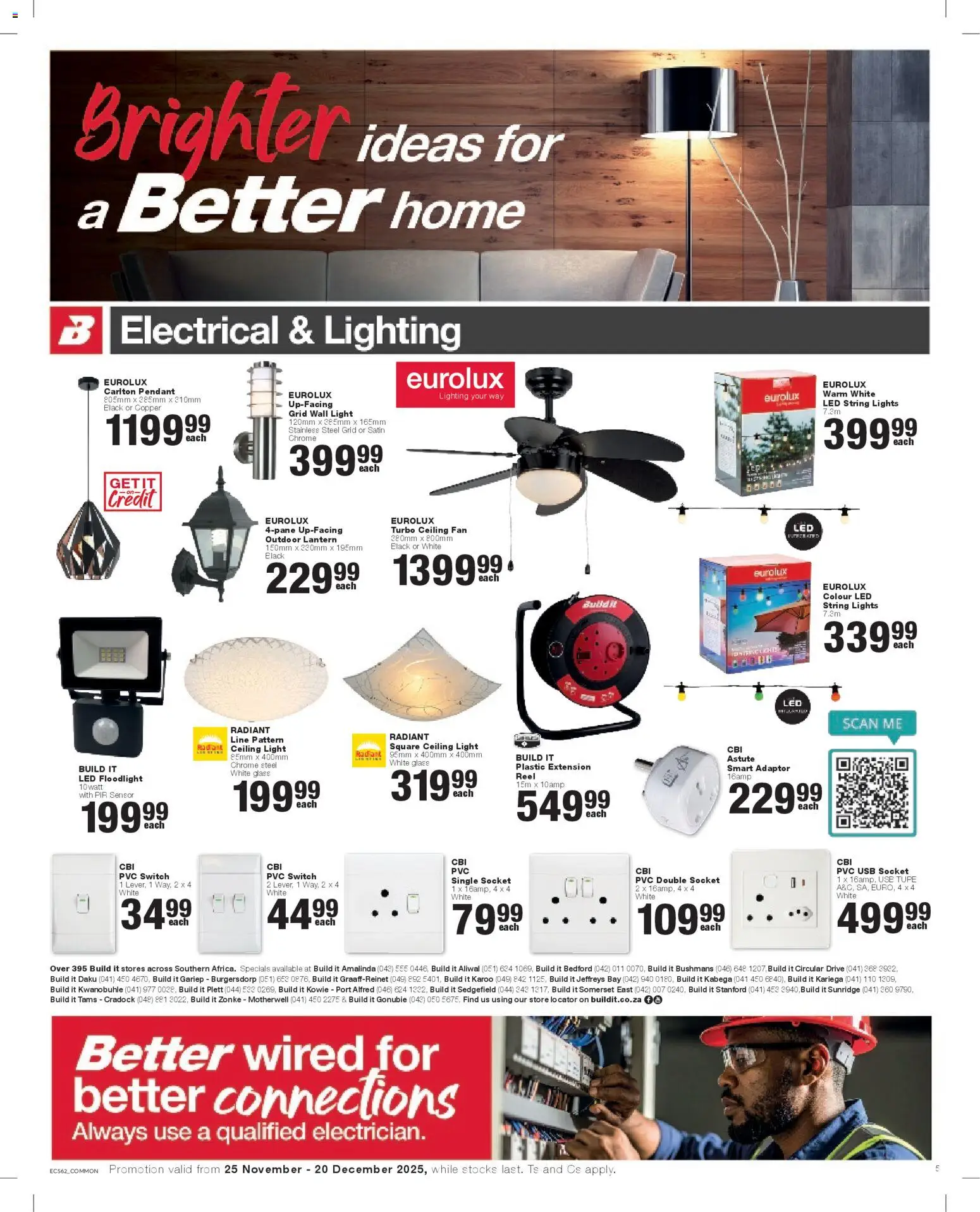 New Build It catalogue – valid from 25.11.2025 | Page: 5 | Products: USB, Fan, Socket, Light