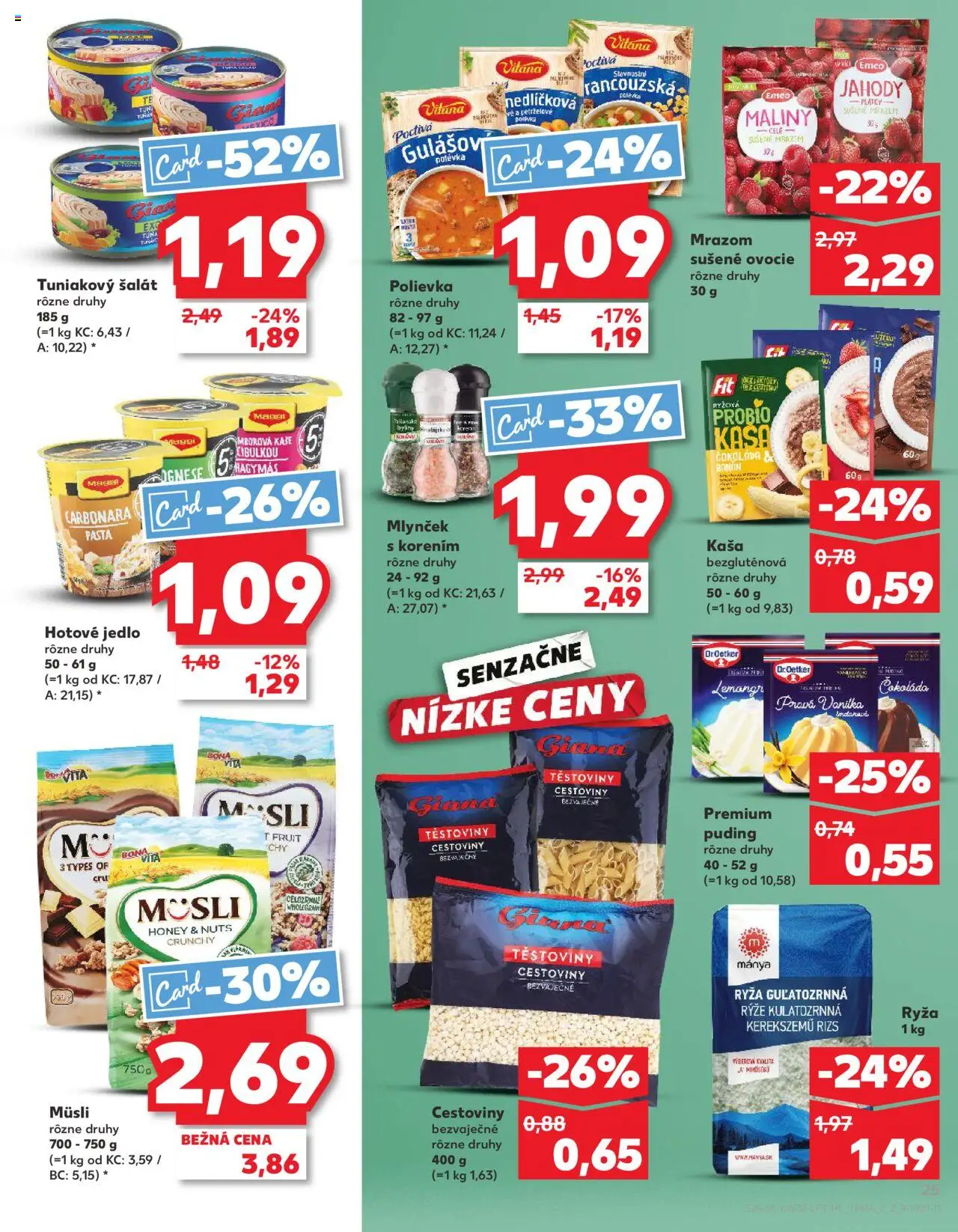 Nové Kaufland akcie – leták je platný od 11.09.2025 | Strana: 25 | Produkty: Puding, Šalát, Maliny, Ovocie