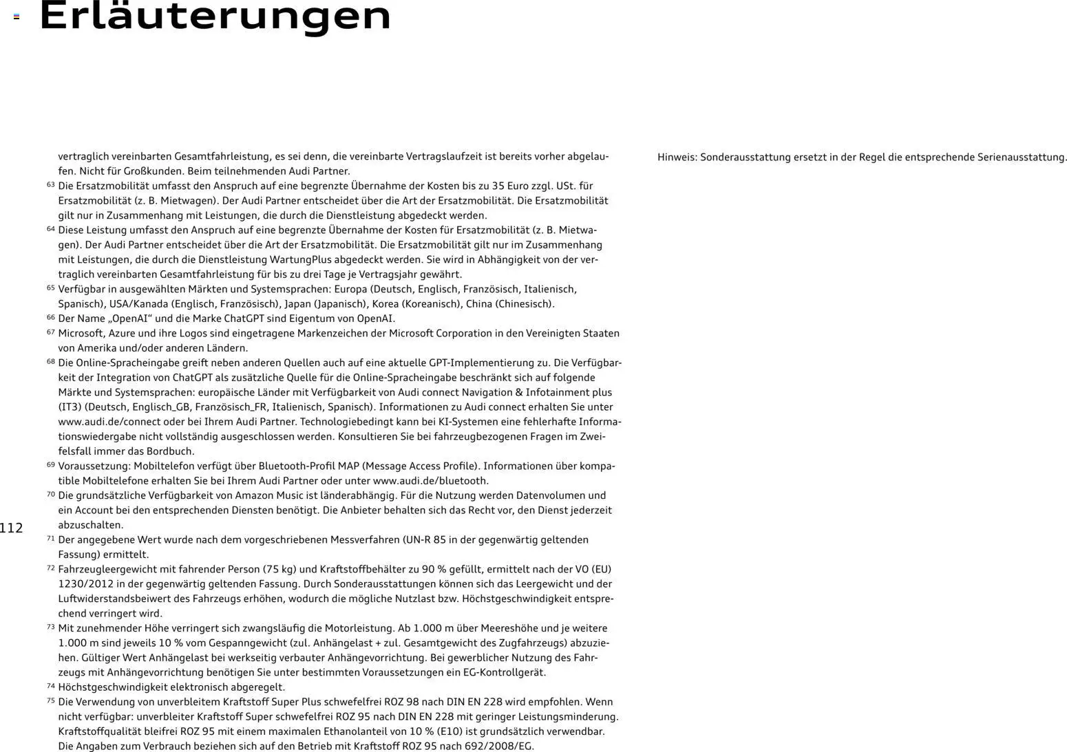 Audi Preisliste RS Q8 SUV/ RS Q8 SUV performance – gültig ab 03.11.2025 | Seite: 112 | Produkte: Navigation