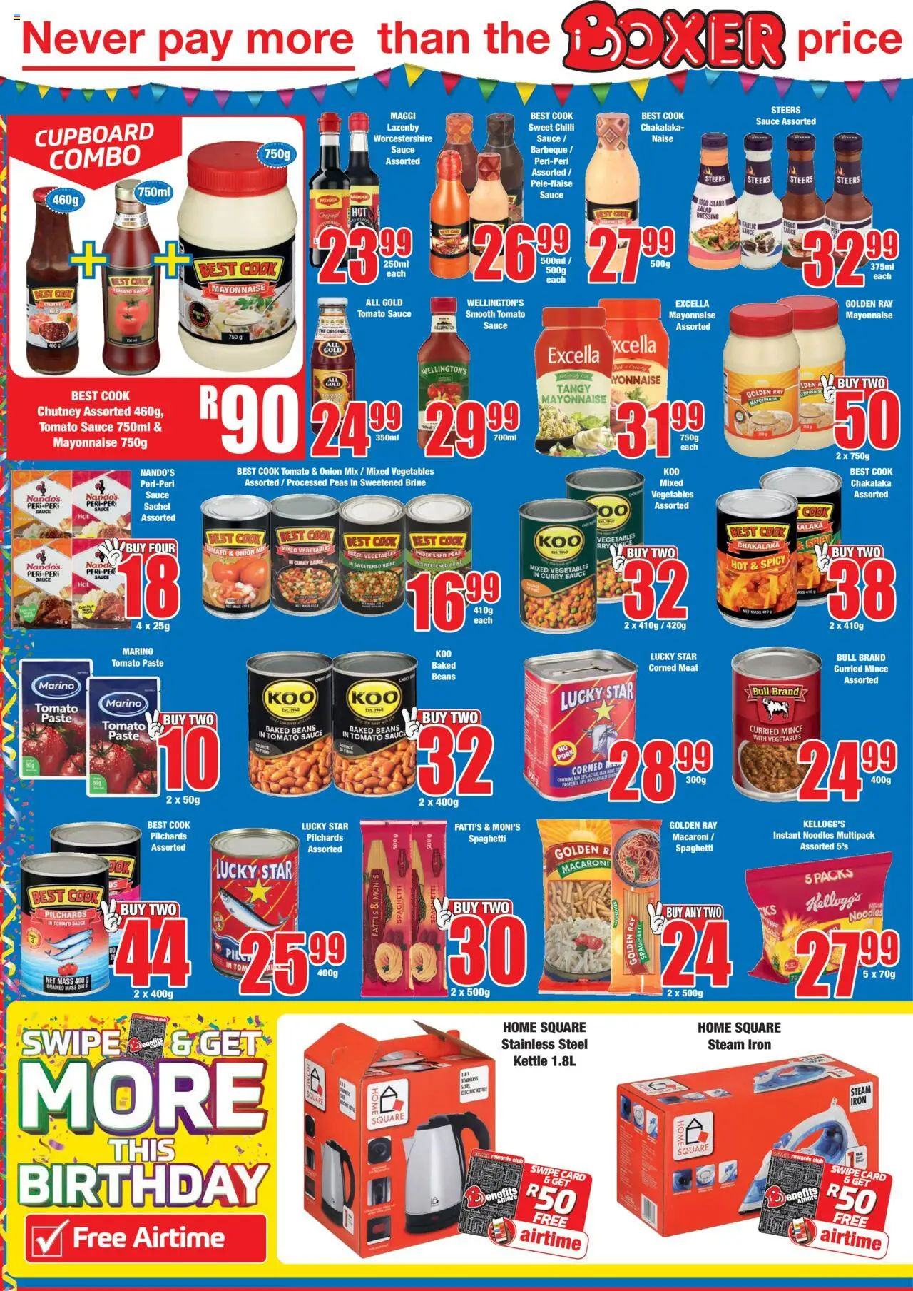 Boxer - Free State, Northern Cape, North West - Specials │ valid from 11.08.2025 | Page: 6 | Products: Salad dressing, Iron, Vegetables, Sauce