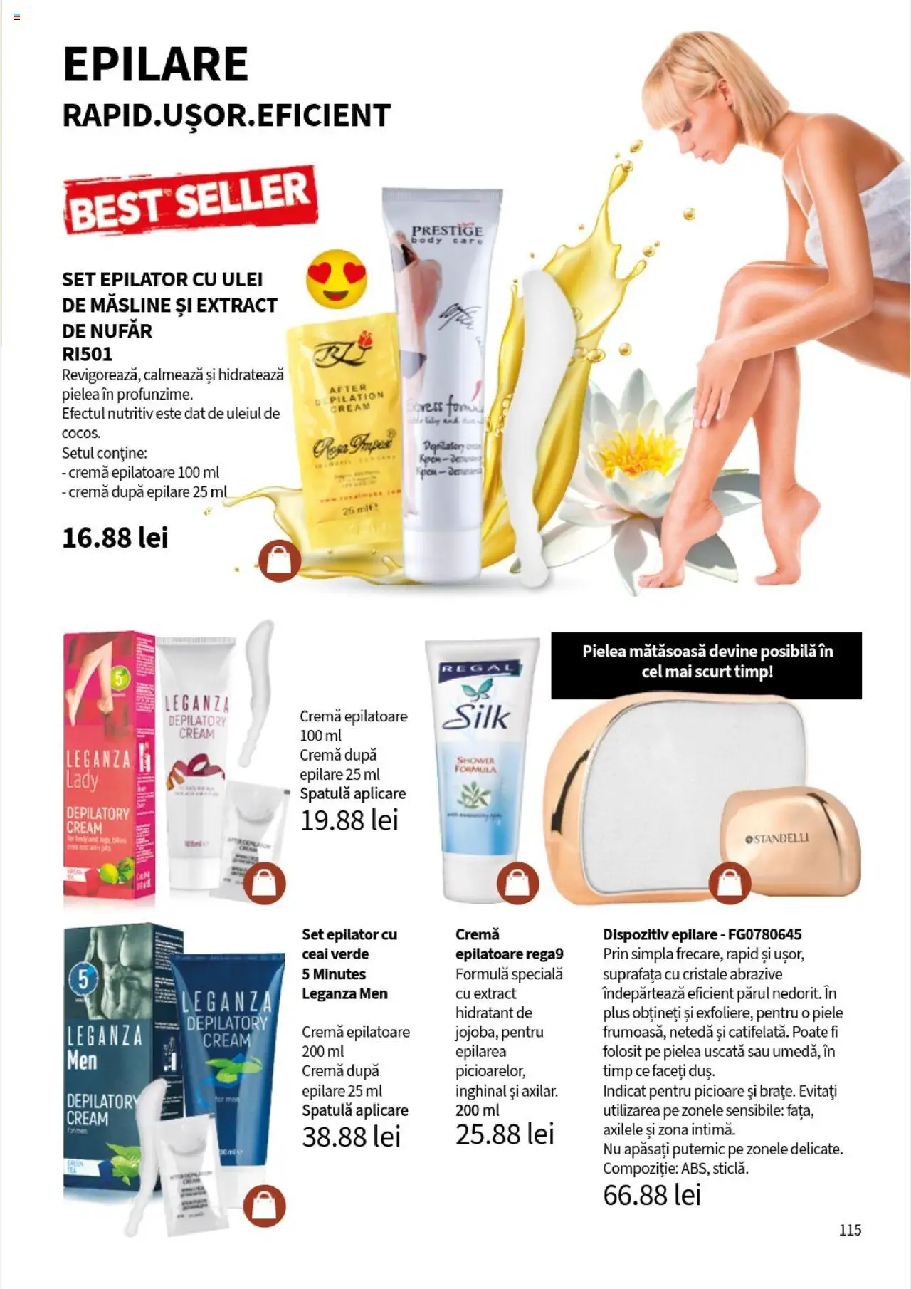 Catalog Lady’s – valabil de la 01.08.2025 | Pagină: 115 | Produse: Epilator, Măsline, Ulei, Ceai