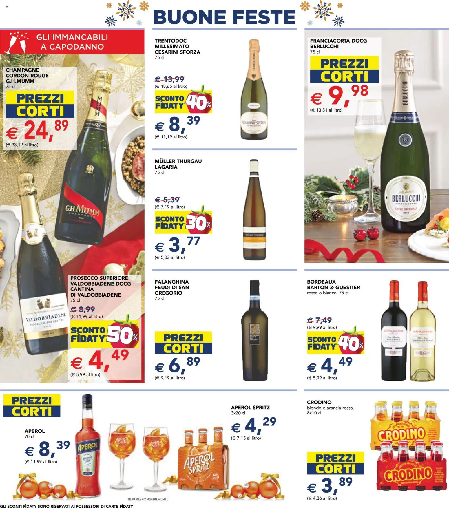 Volantino Esselunga S del 11.12.2025 | Pagina: 14 | Prodotti: Prosecco, Champagne, Arancia, Aperol