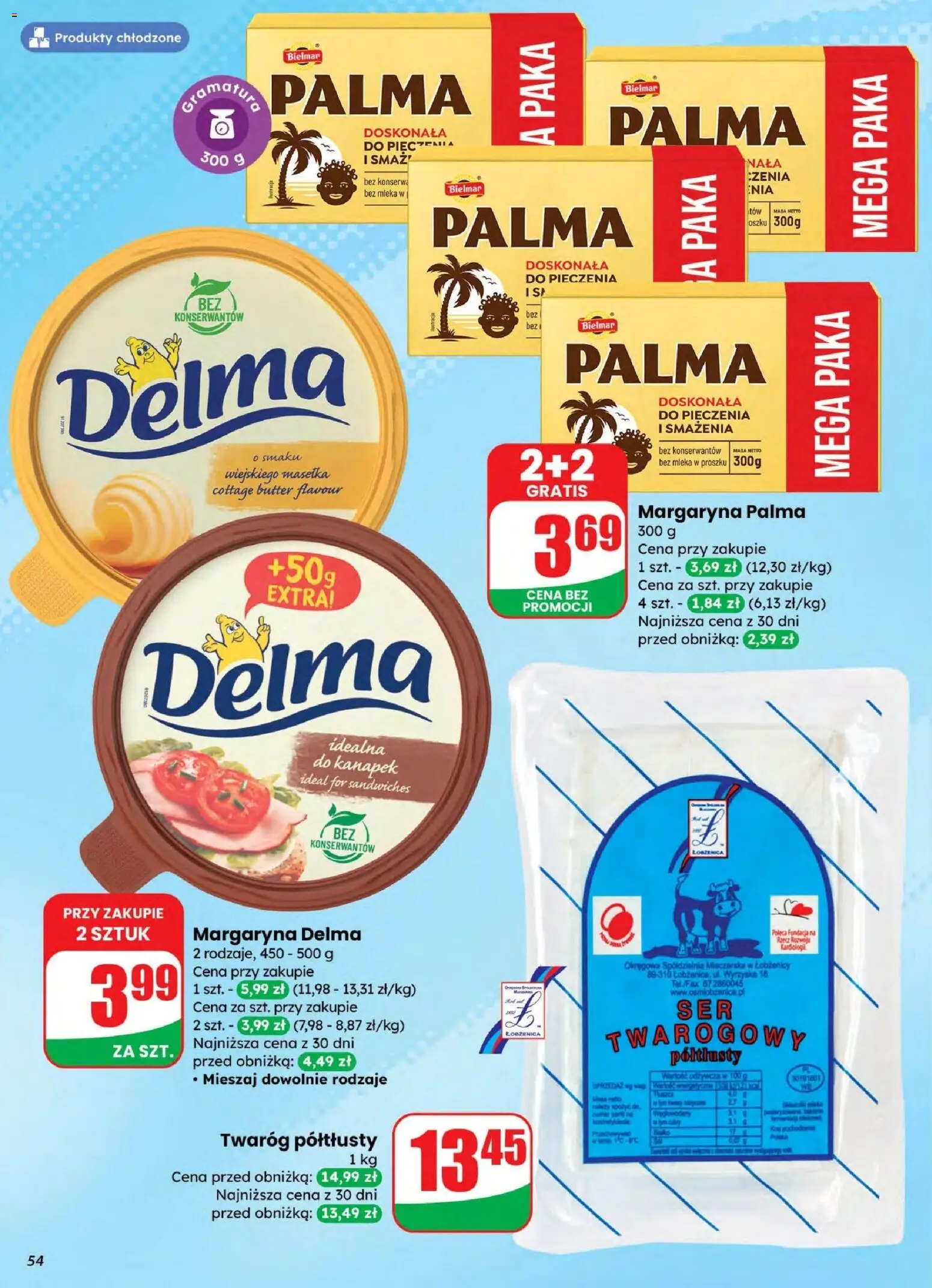 Dino gazetka od 04.03.2026 | Strona: 54 | Produkty: Twaróg półtłusty, Mleka, Margaryna, Twaróg