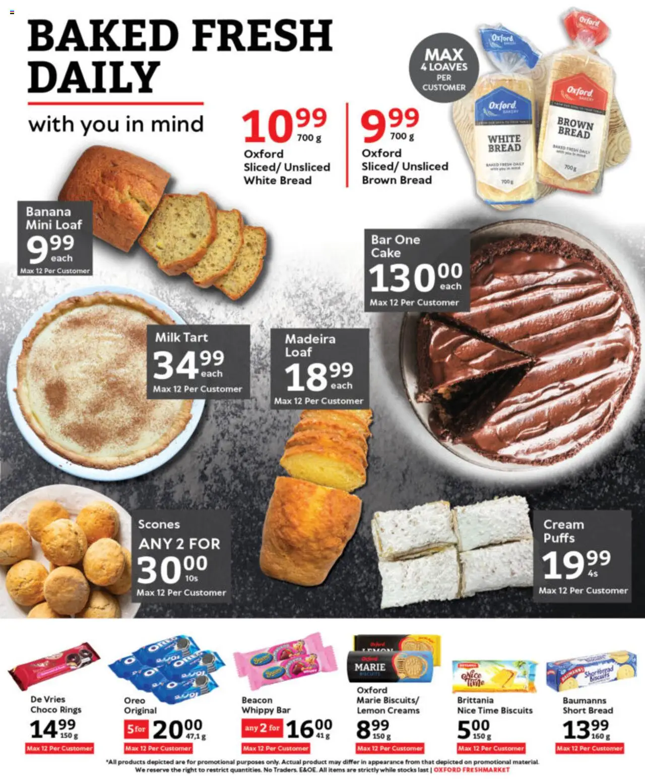 Oxford Freshmarket Specials │ valid from 06.08.2025 | Page: 13 | Products: Cake, Milk, Biscuits, Cream