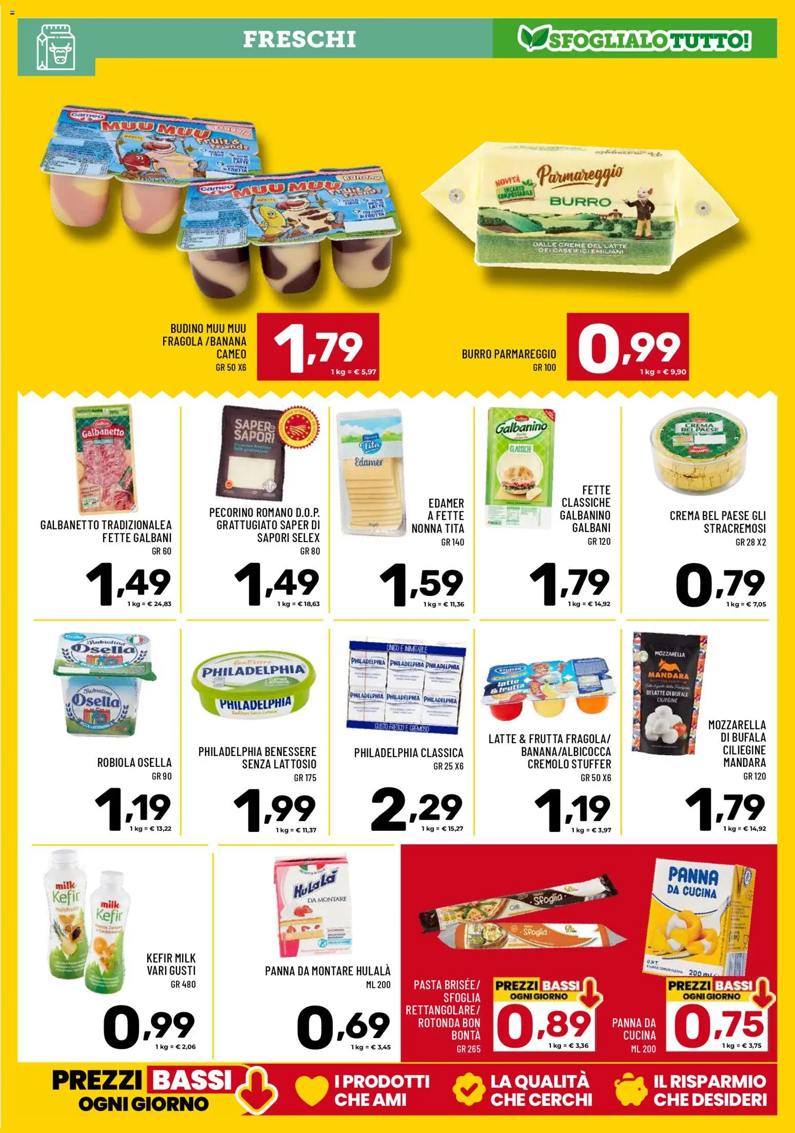 Volantino Il Centesimo del 02.01.2026 | Pagina: 7 | Prodotti: Panna, Mozzarella, Burro, Budino