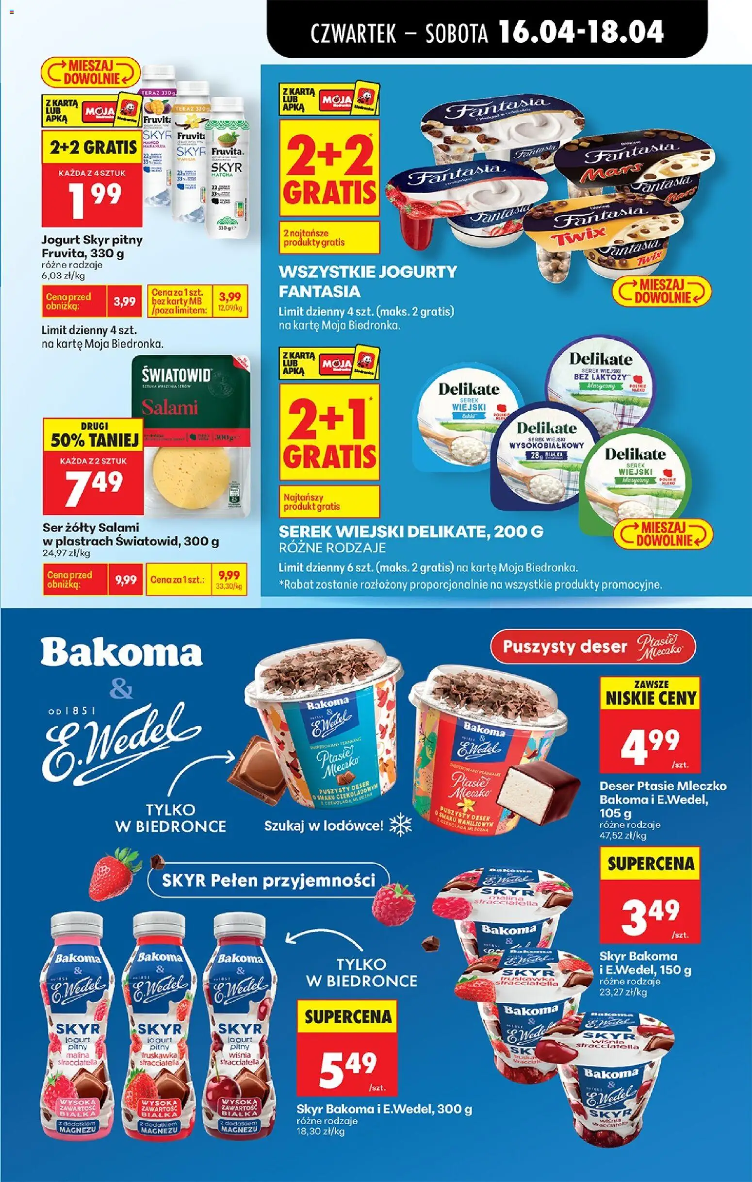 Biedronka gazetka od czwartku od 16.04.2026 | Strona: 51 | Produkty: Mleko, Jogurt, Skyr