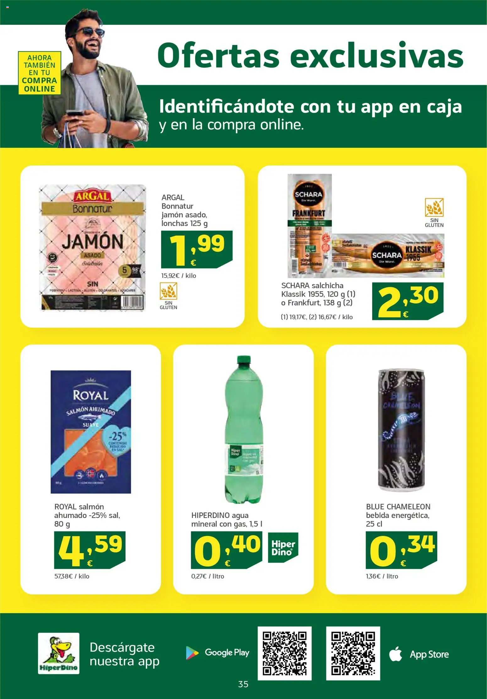 HiperDino folleto │ válido desde el 23.01.2026 | Página: 35 | Productos: Jamón, Salmón ahumado, Caja