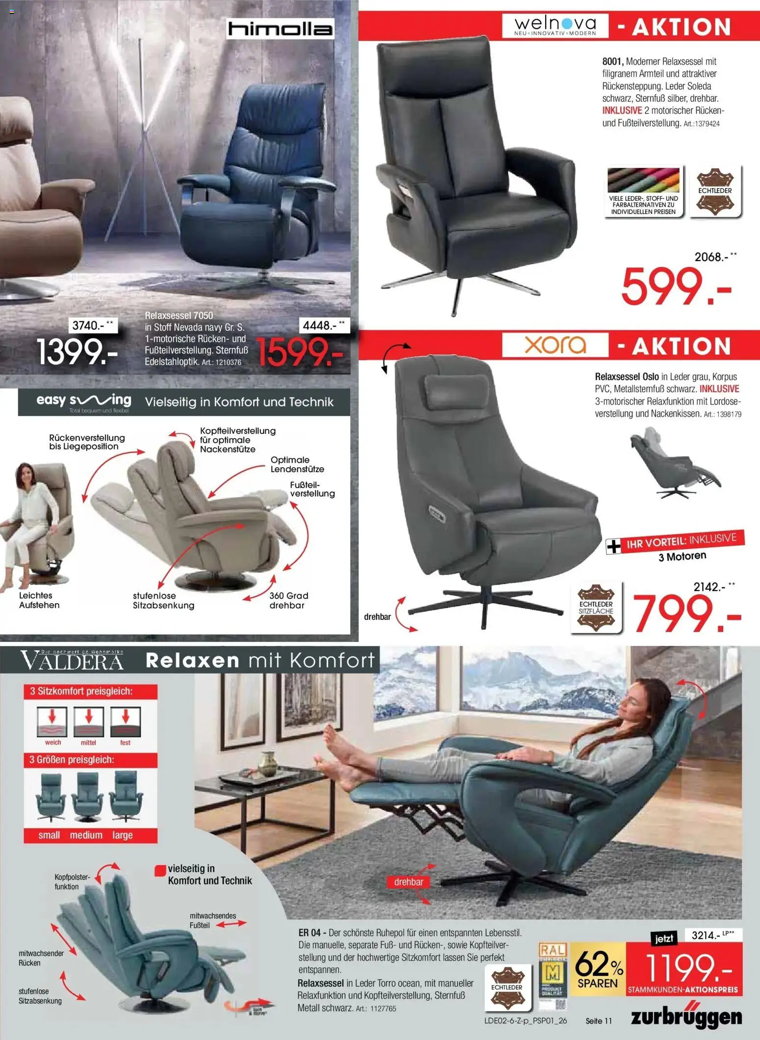 Zurbrüggen - Zurbrüggen: Ihr Einrichtungshaus der Extraklasse – gültig ab 20.02.2026 | Seite: 11 | Produkte: Relaxsessel, Kopfpolster
