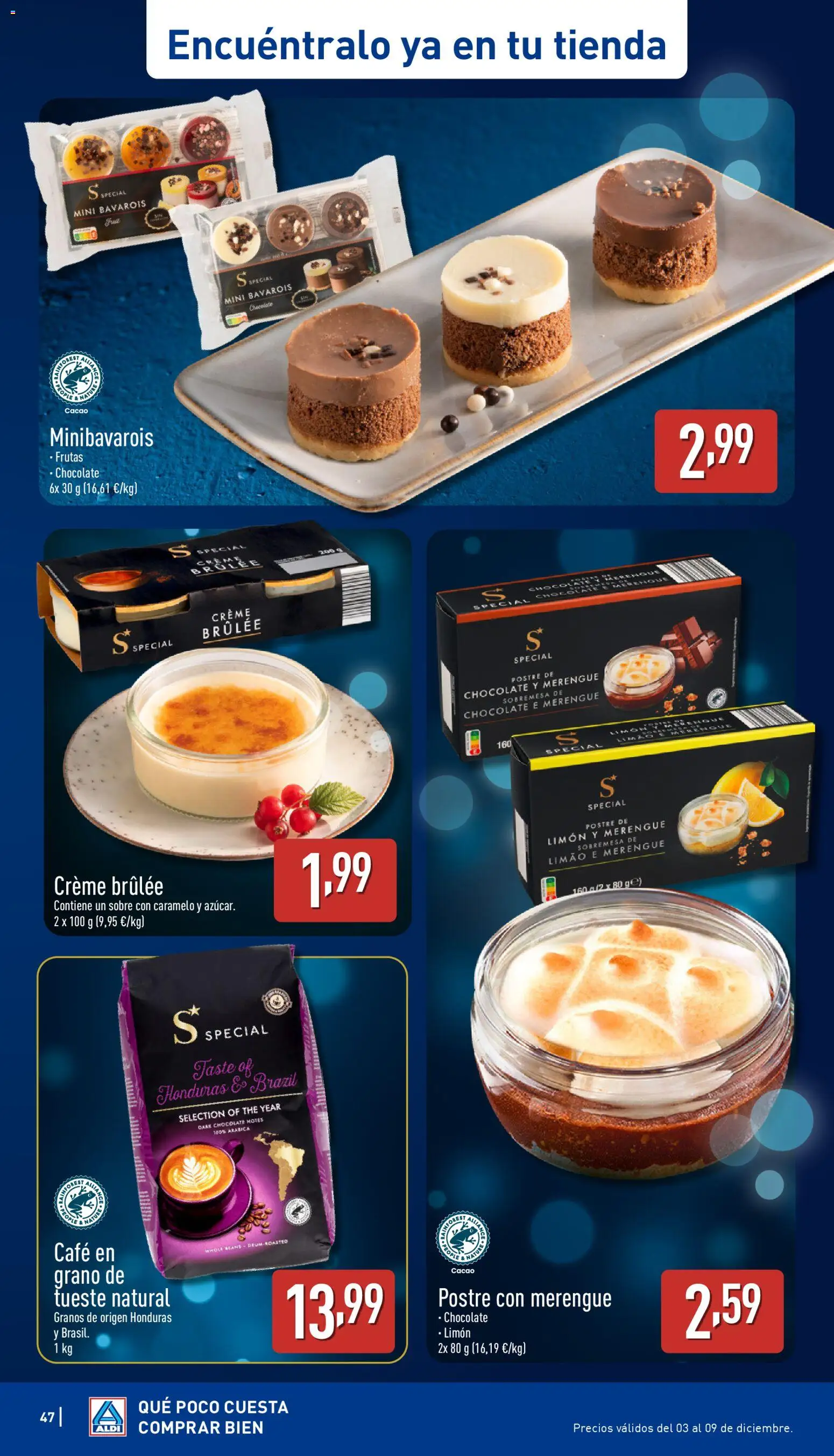Aldi folleto Baleares │ válido desde el 04.12.2025 | Página: 47 | Productos: Café, Chocolate, Café en grano, Φρυγανιές σικάλεως